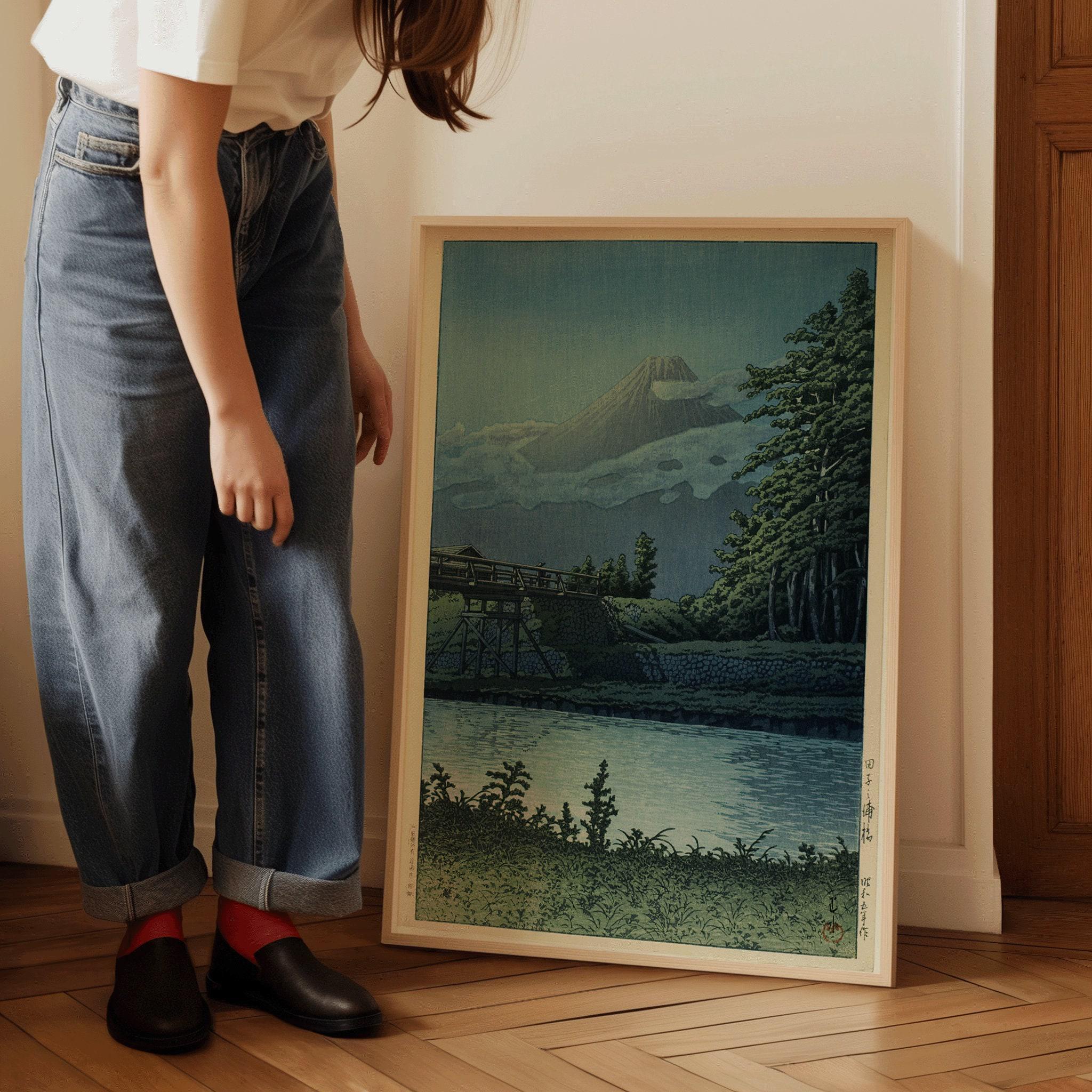 Kawase Hasui Print: Tagonoura Bridge, Japanese Woodblock Art - 9ArtPrints