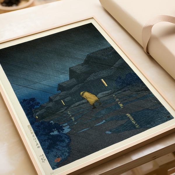 Kawase Hasui — Rain at Teradomari Giclée Print: | Japanese Woodblock Print (Shin Hanga)