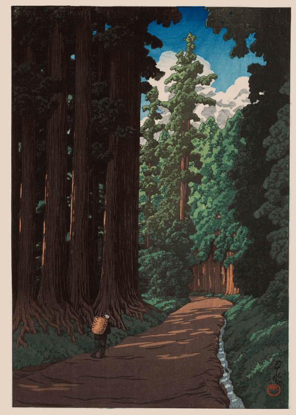 Kawase Hasui — Road to Nikko Giclee Print: | Japanese Woodblock Print (Shin Hanga)