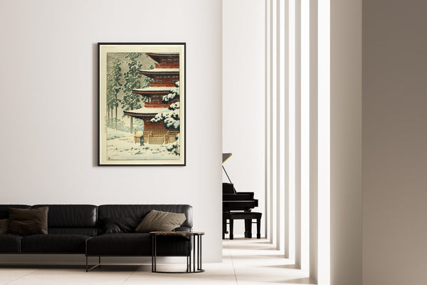 Kawase Hasui — Saishoin Temple, Hirosaki | Japanese Woodblock Print (Shin Hanga)