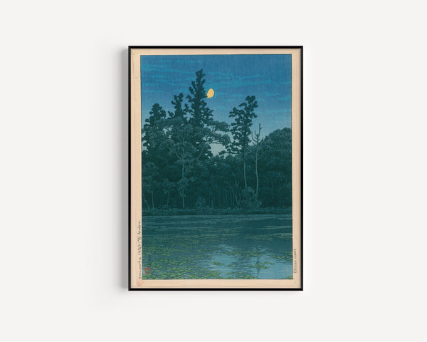 Kawase Hasui — Sampoji Pond at Shakujii | Japanese Woodblock Print (Shin Hanga)