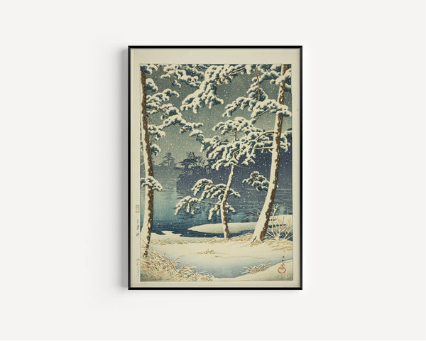 Kawase Hasui — Senzoku Pond | Japanese Woodblock Print (Shin Hanga)