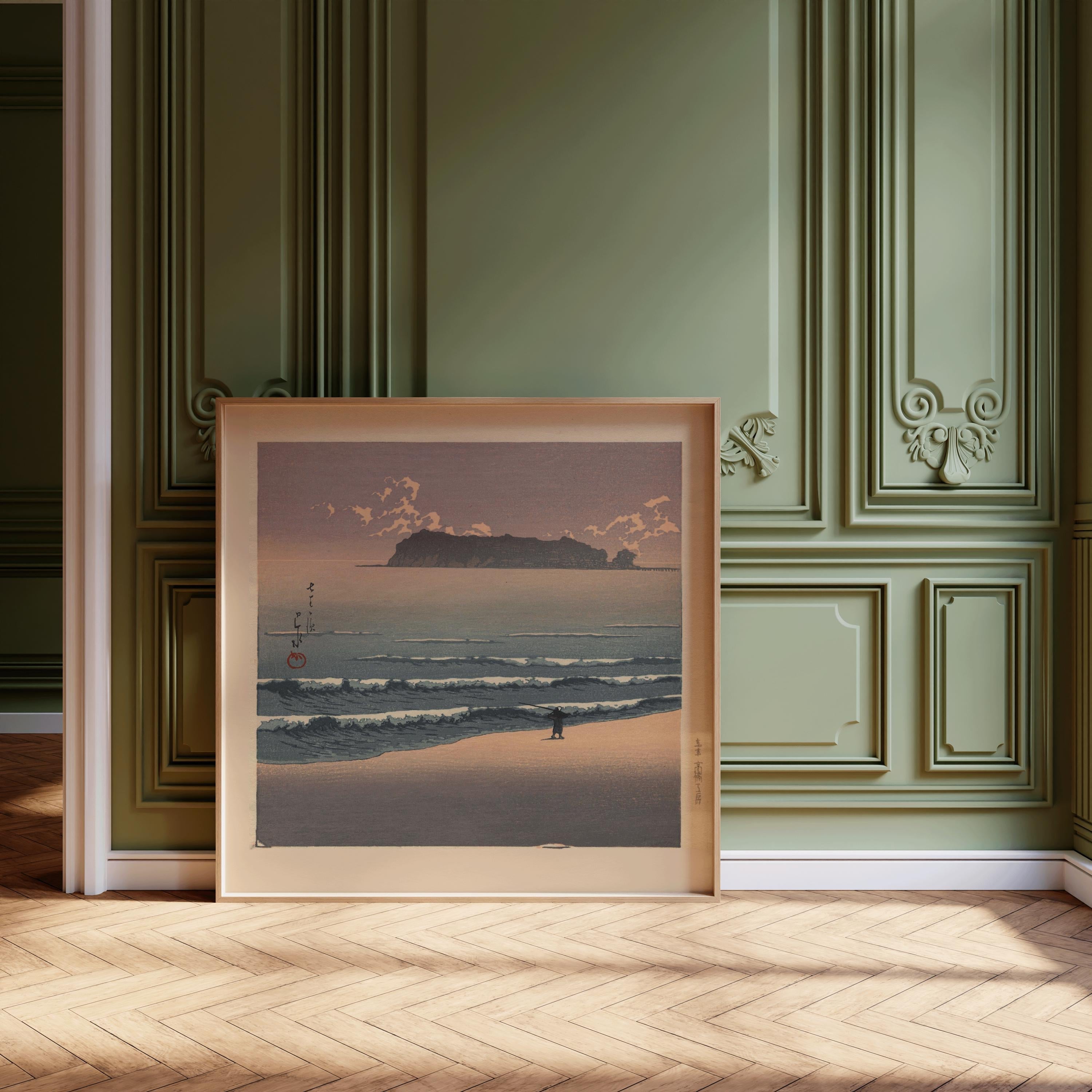 Kawase Hasui Shichirigahama Print: Vintage Japanese Woodblock Art - 9ArtPrints