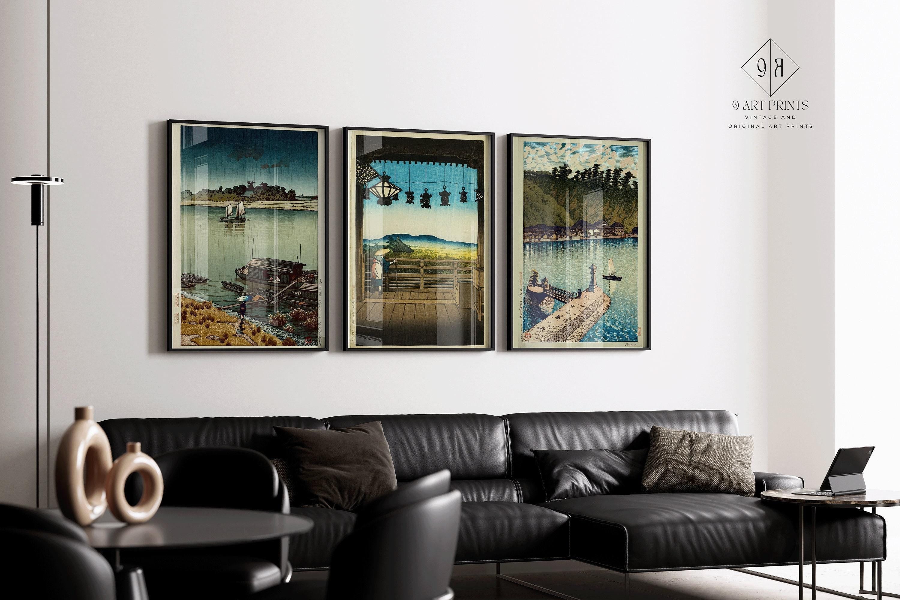Kawase Hasui Shin - Hanga Art Print Trio: Japanese Landscape Art - 9ArtPrints