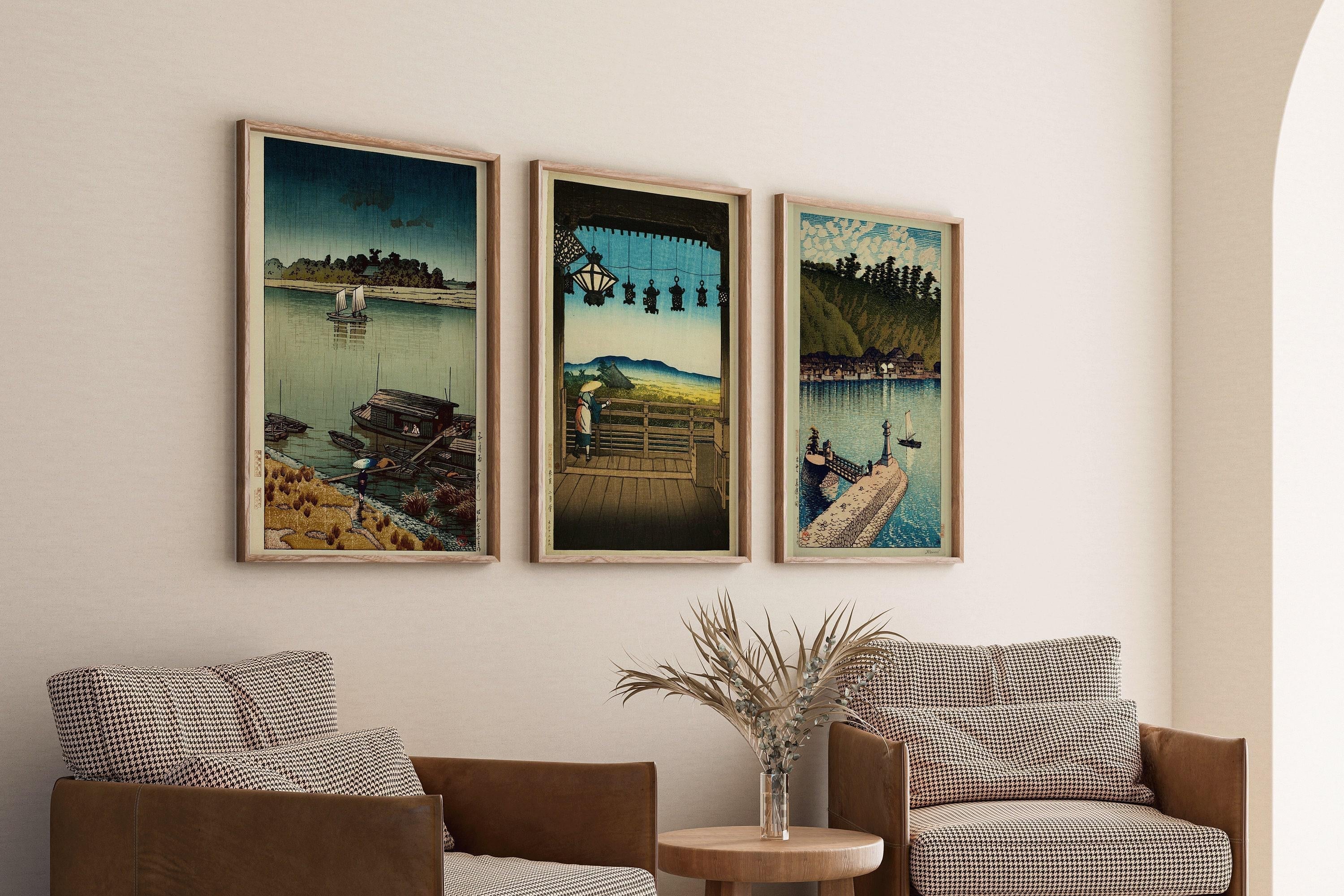 Kawase Hasui Shin - Hanga Art Print Trio: Japanese Landscape Art - 9ArtPrints