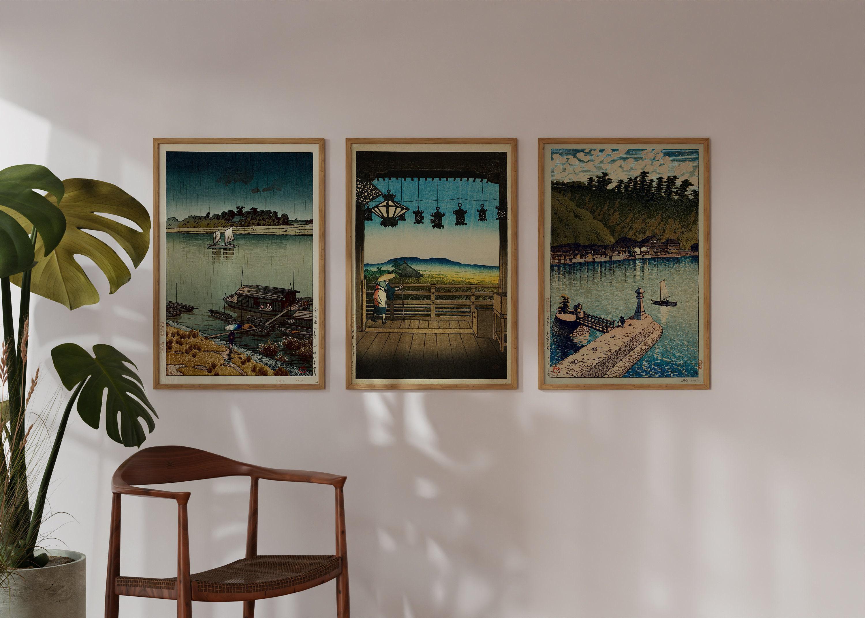 Kawase Hasui Shin - Hanga Art Print Trio: Japanese Landscape Art - 9ArtPrints