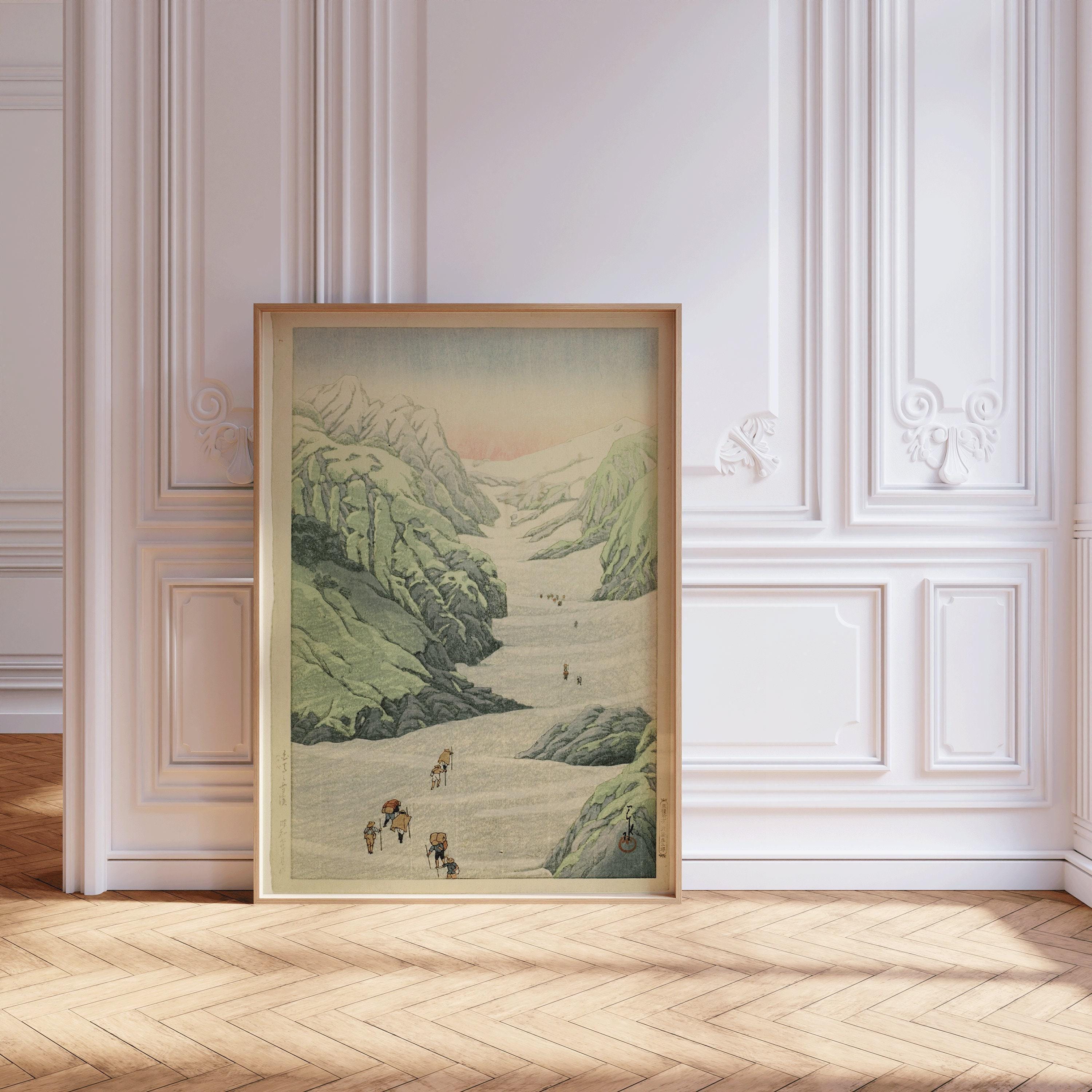 Kawase Hasui - Snow Valley at Mt. Shirouma Giclee Print: Vintage Japanese Woodblock Art - 9ArtPrints