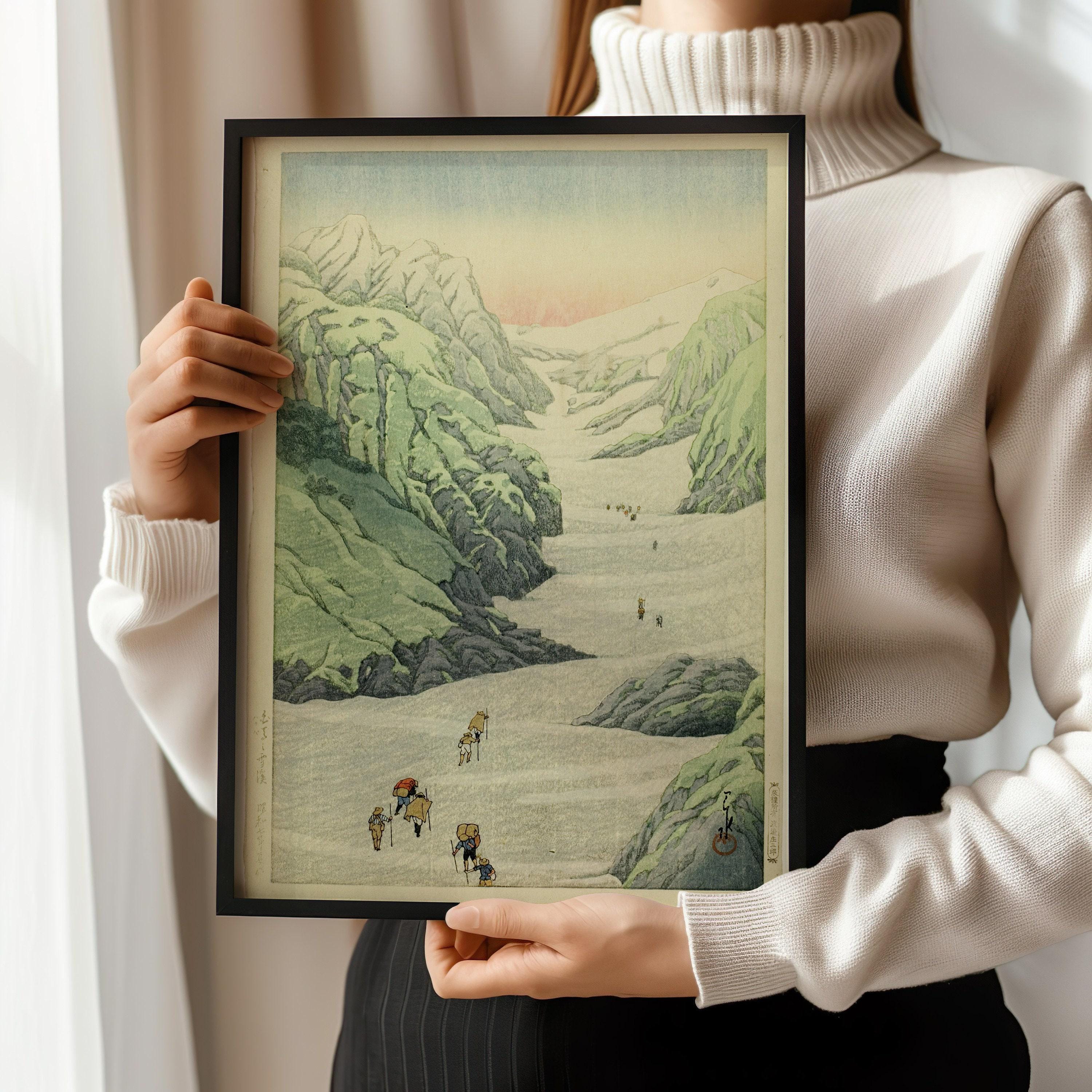 Kawase Hasui - Snow Valley at Mt. Shirouma Giclee Print: Vintage Japanese Woodblock Art - 9ArtPrints