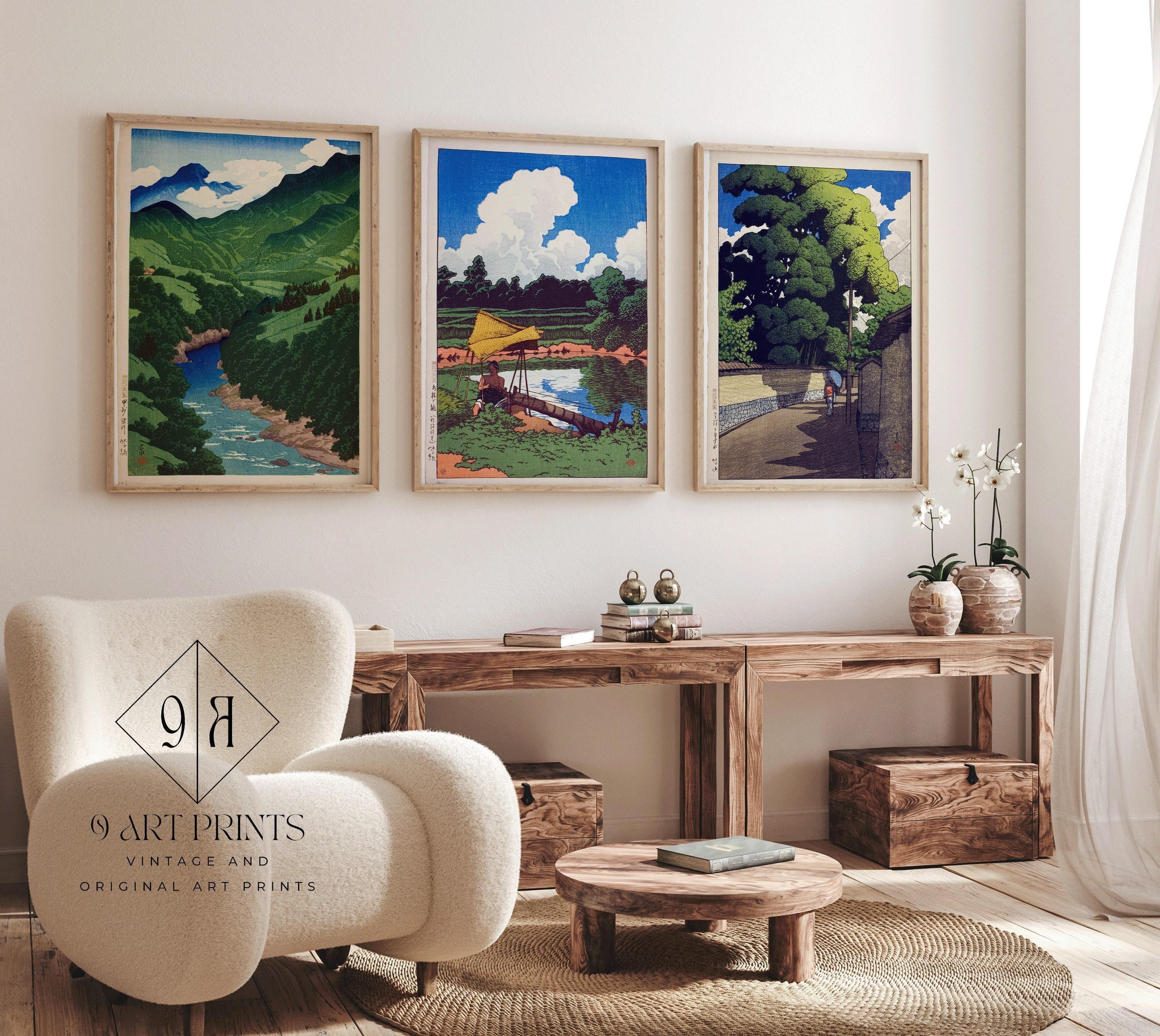 Kawase Hasui Summer Art Print Trio: Japanese Landscape Giclee - 9ArtPrints