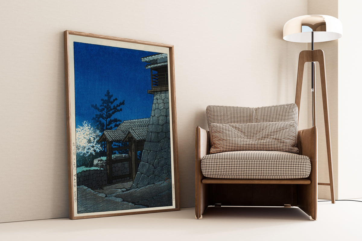 Kawase Hasui — Tonashi Gate, Matsuyama Castle | Japanese Woodblock Print (Shin Hanga) - 9ArtPrints