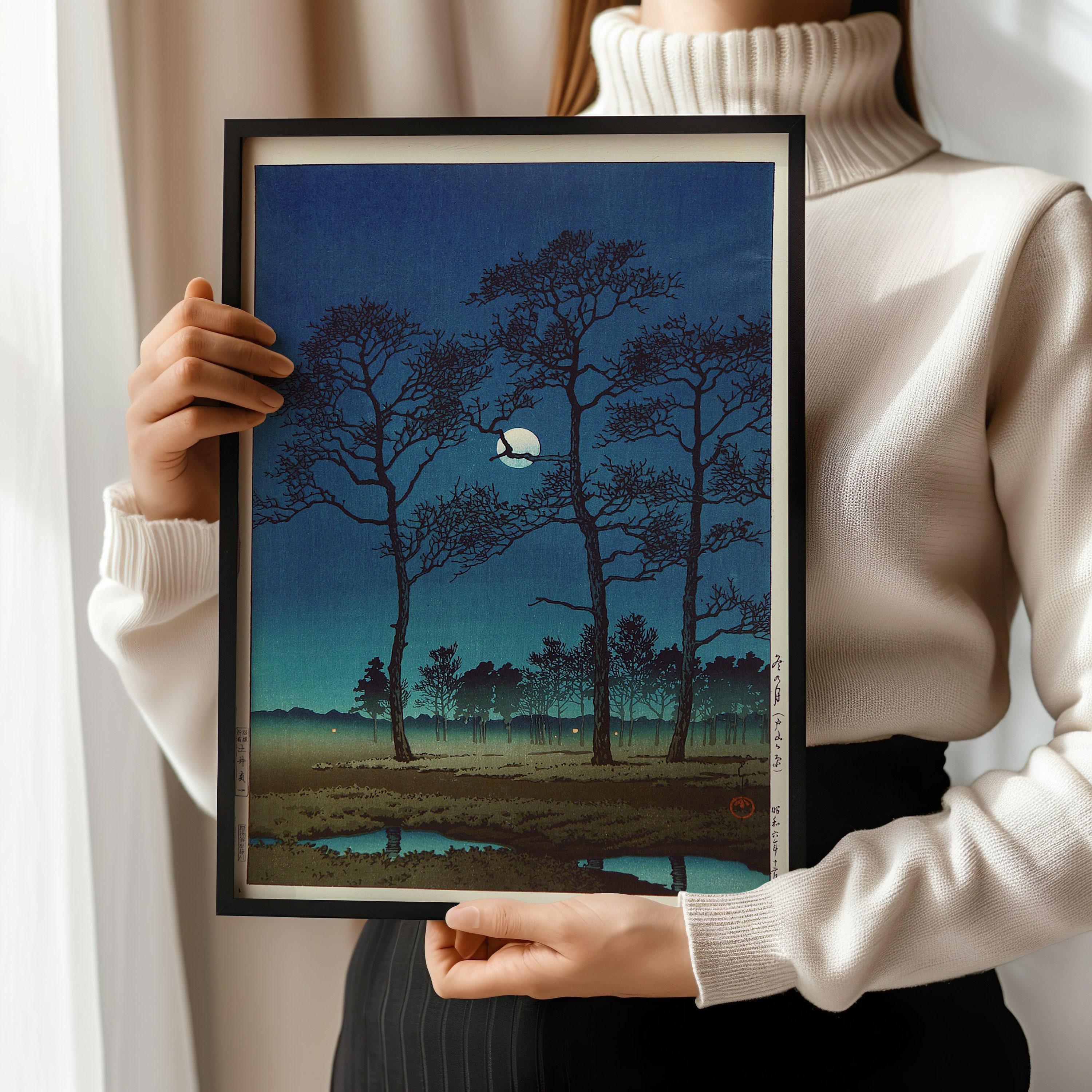 Kawase Hasui - Winter Moon Giclee Print: Vintage Japanese Ukiyo - e Art - 9ArtPrints