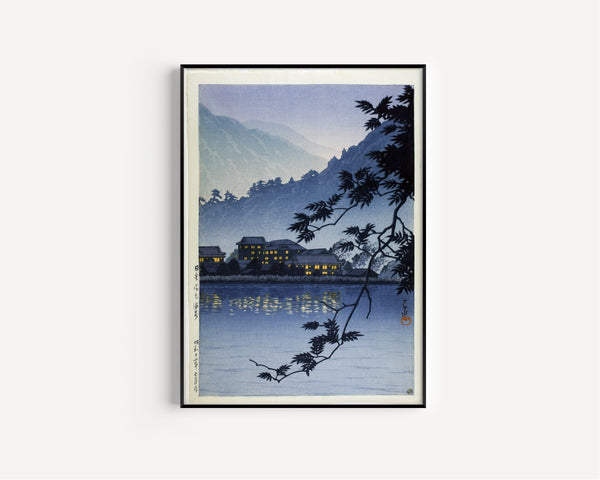 Kawase Hasui — Yumoto Spa, Nikko | Japanese Woodblock Print (Shin Hanga)