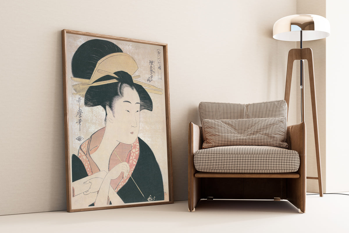 Kitagawa Utamaro — Habit of Showing the Hairline | Japanese Woodblock Print (Ukiyo-e) - 9ArtPrints