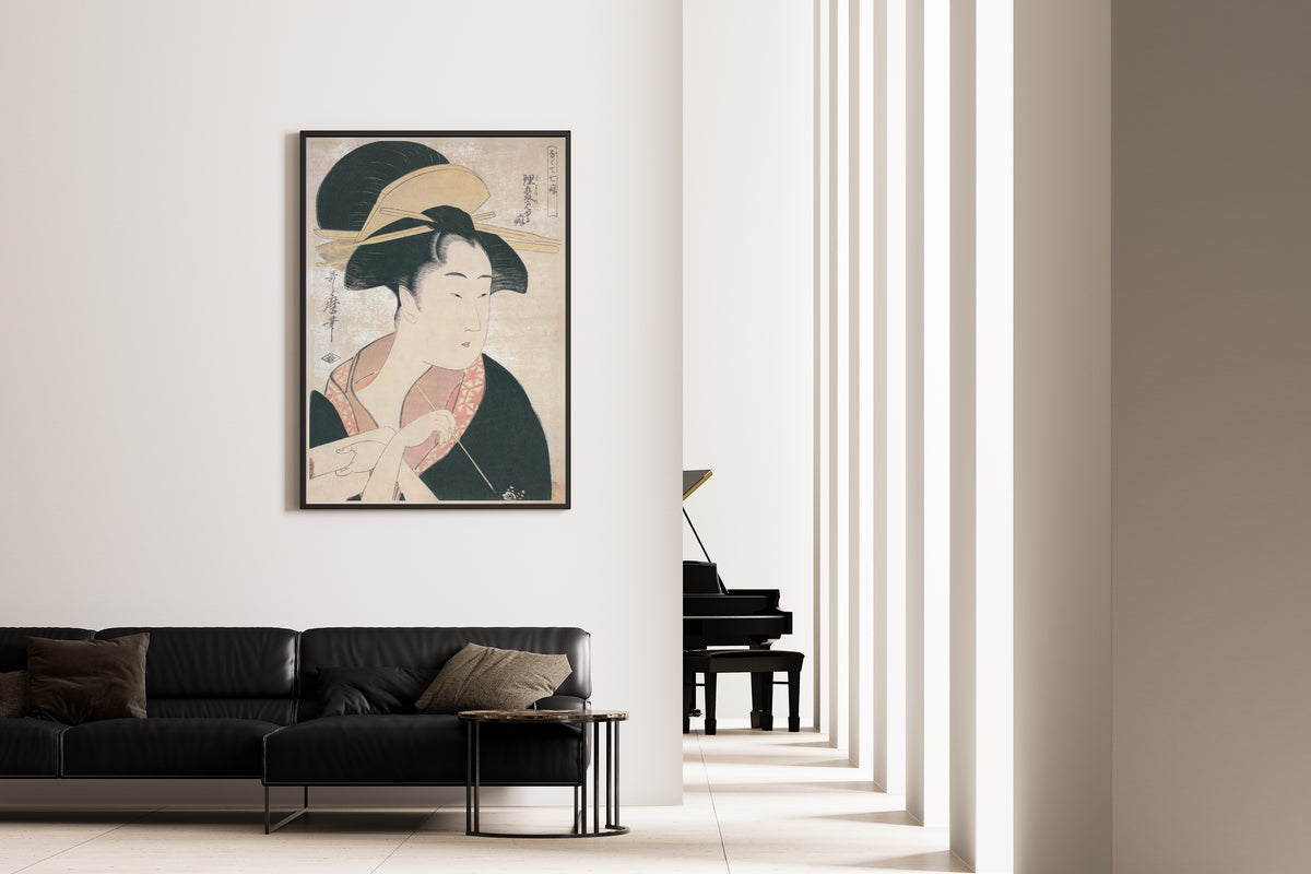 Kitagawa Utamaro — Habit of Showing the Hairline | Japanese Woodblock Print (Ukiyo-e) - 9ArtPrints