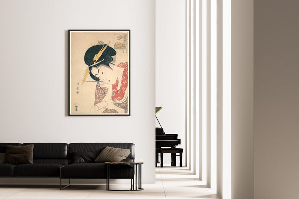 Kitagawa Utamaro — Hanaogi of the Ogiya | Japanese Woodblock Print (Ukiyo-e)
