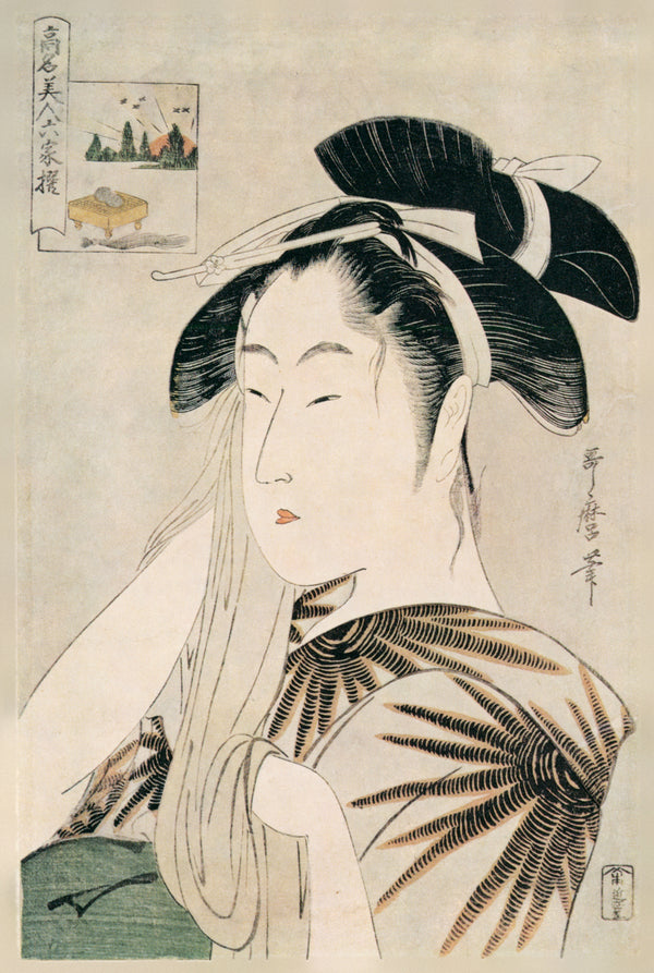 Kitagawa Utamaro — The Widow of Asahiya, from Six Famous Beauties | Japanese Woodblock Print (Ukiyo-e)
