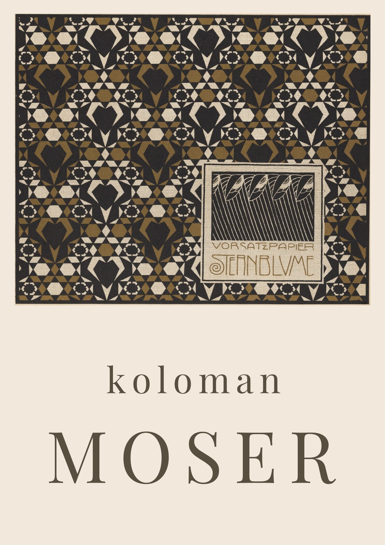 Koloman Moser — Starflower Endpaper | Vienna Secession Design Print - 9ArtPrints