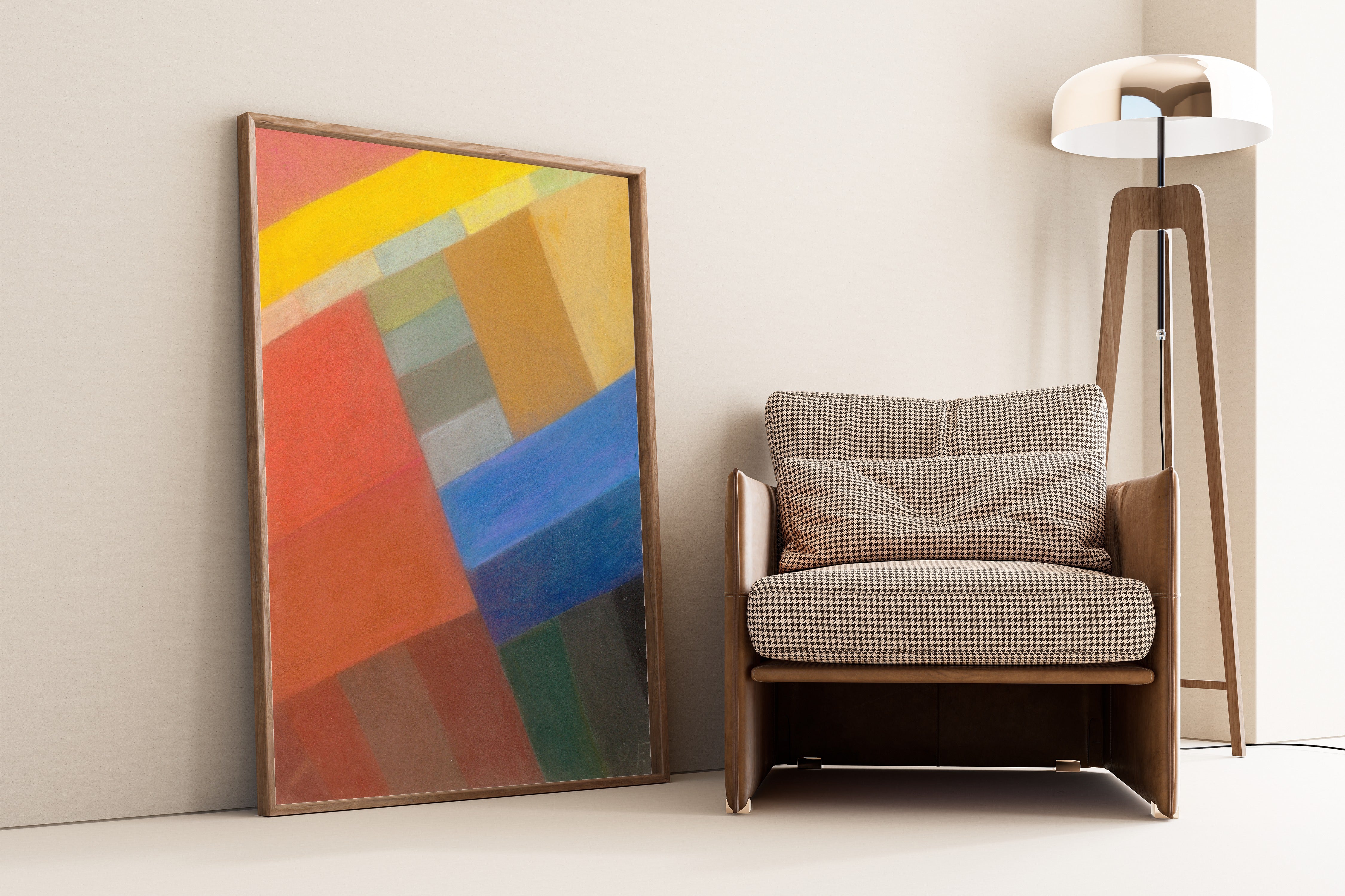 Otto Freundlich — Komposition (c. 1931) | Abstract Colour Field in Orange & Blue Fine Art Print