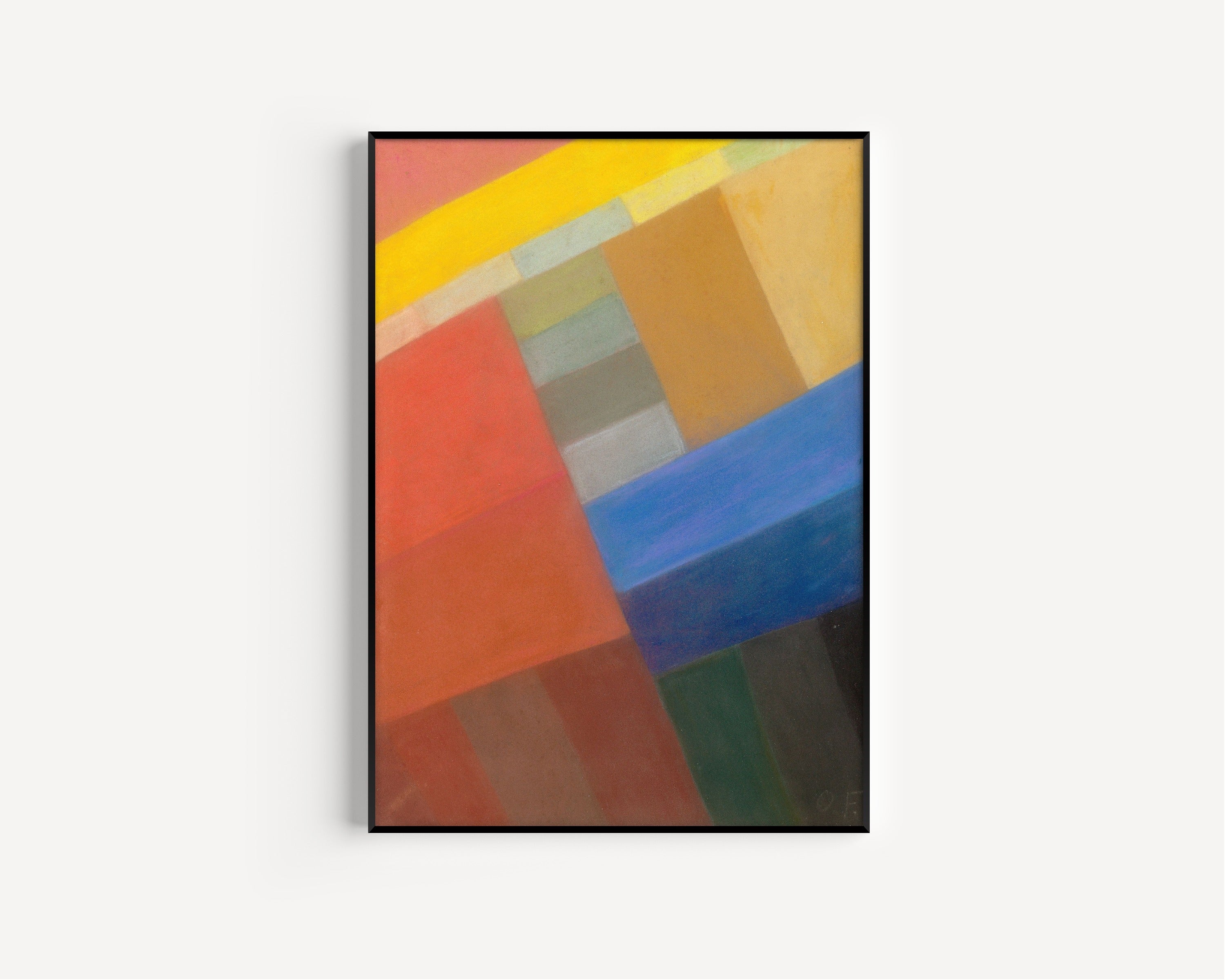 Otto Freundlich — Komposition (c. 1931) | Abstract Colour Field in Orange & Blue Fine Art Print