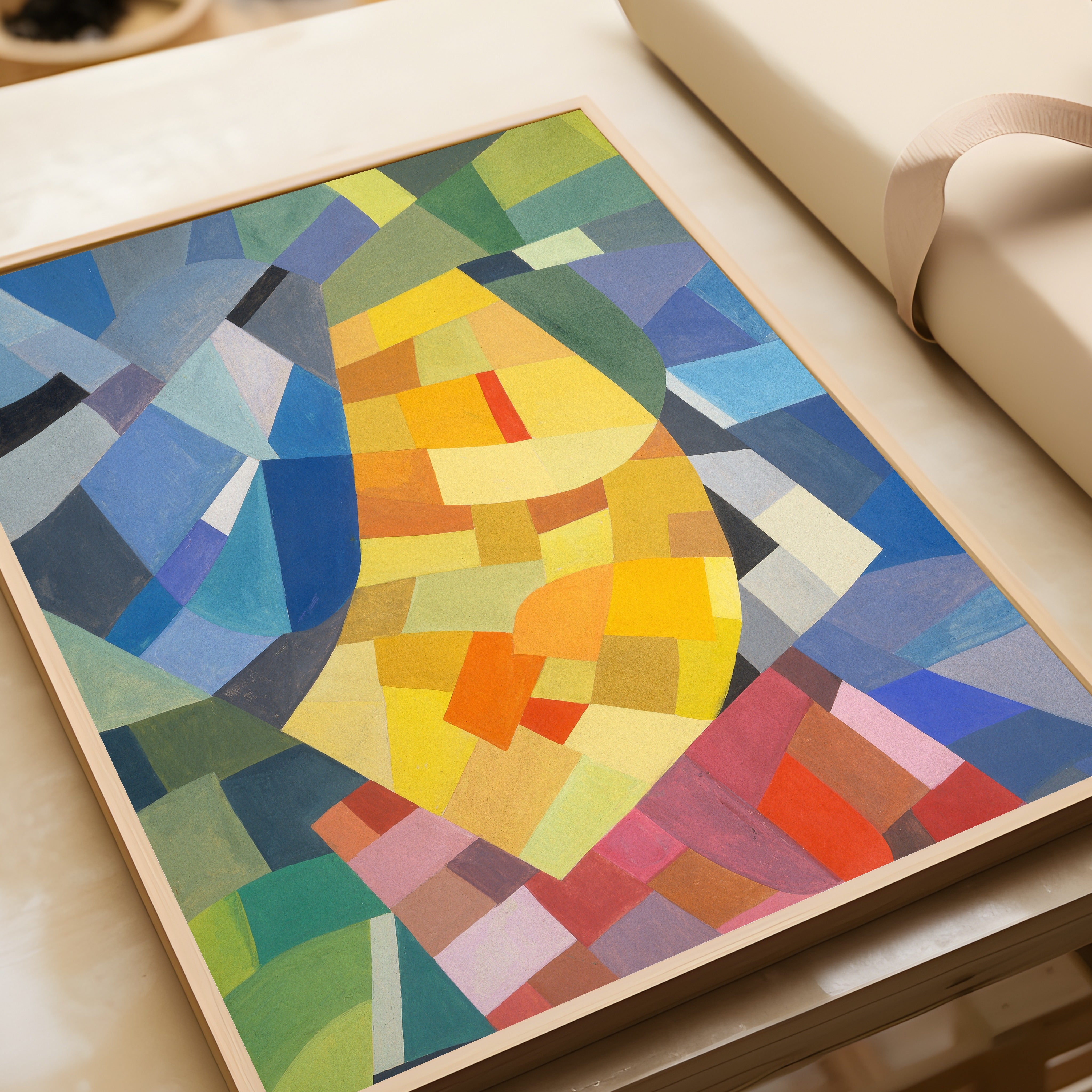 Otto Freundlich — Komposition (1930) | Yellow & Blue Abstract Mosaic Fine Art Print