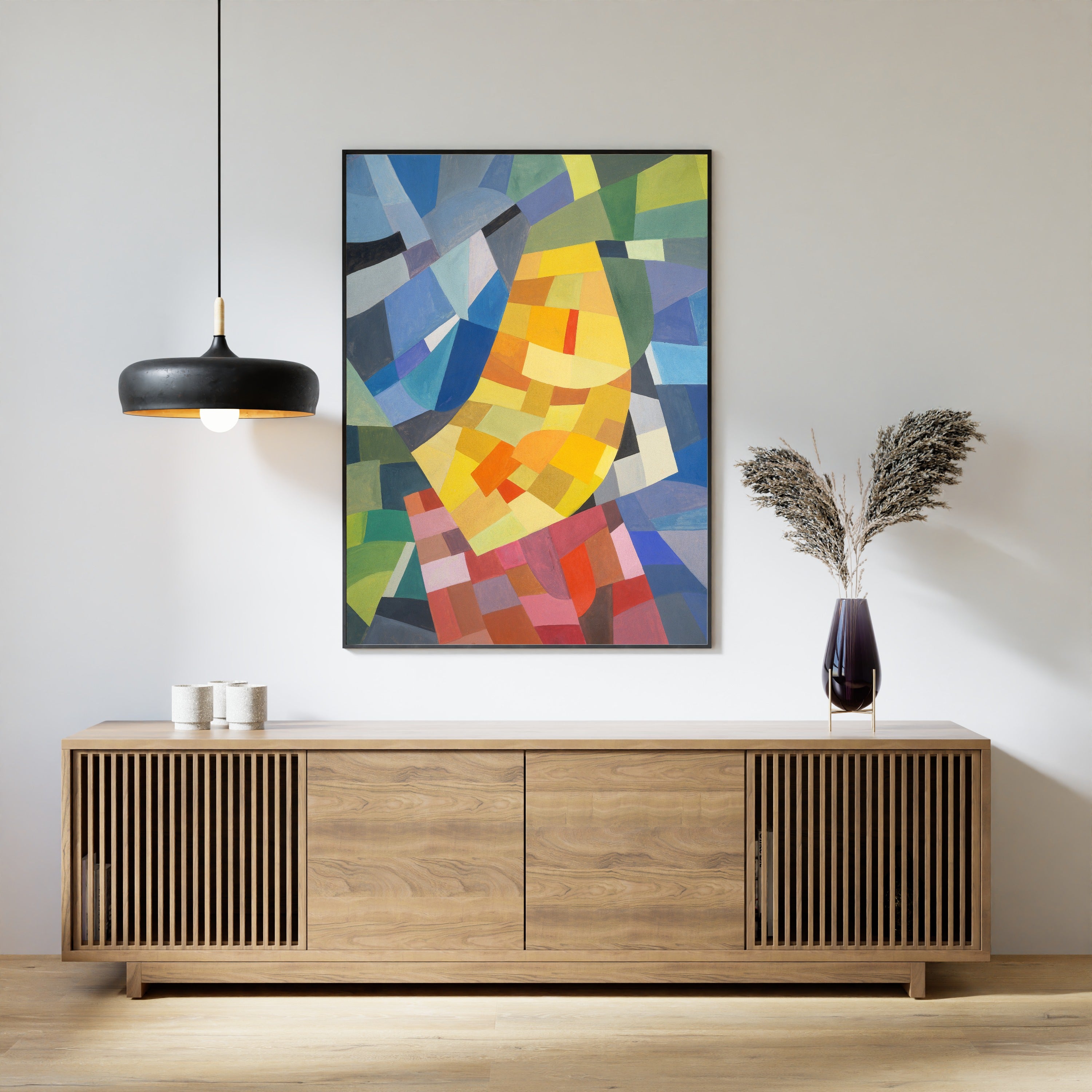 Otto Freundlich — Komposition (1930) | Yellow & Blue Abstract Mosaic Fine Art Print