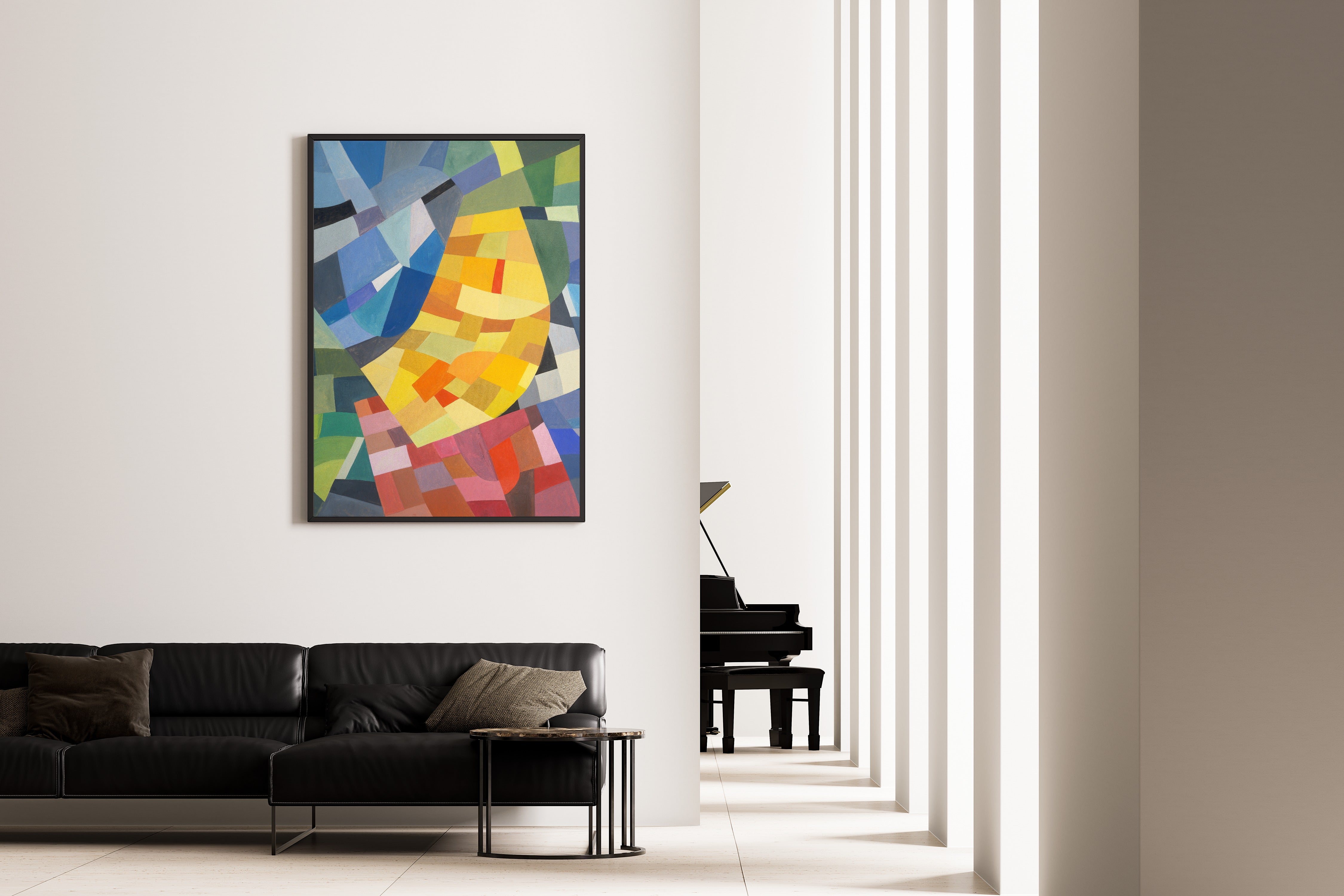 Otto Freundlich — Komposition (1930) | Yellow & Blue Abstract Mosaic Fine Art Print