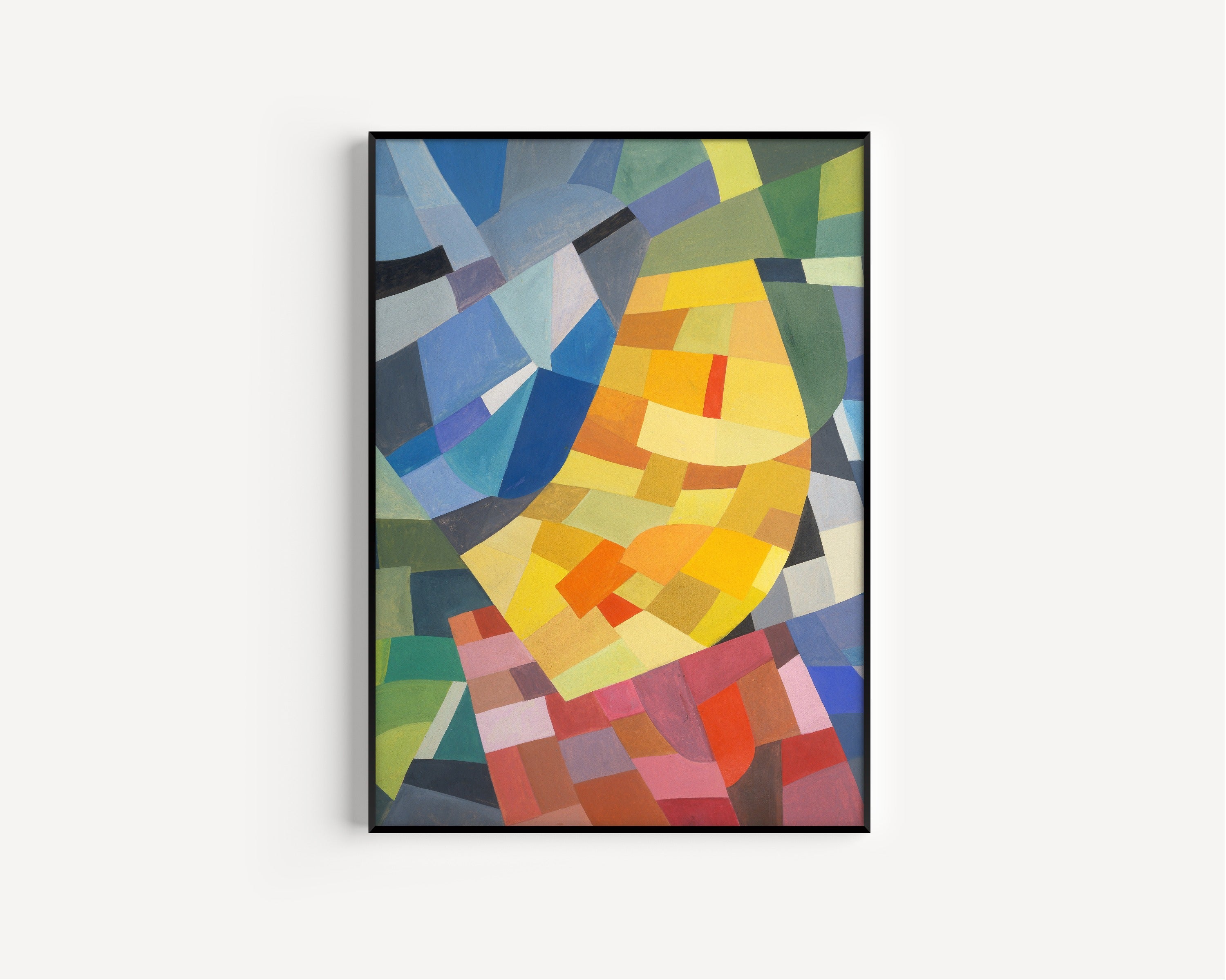 Otto Freundlich — Komposition (1930) | Yellow & Blue Abstract Mosaic Fine Art Print