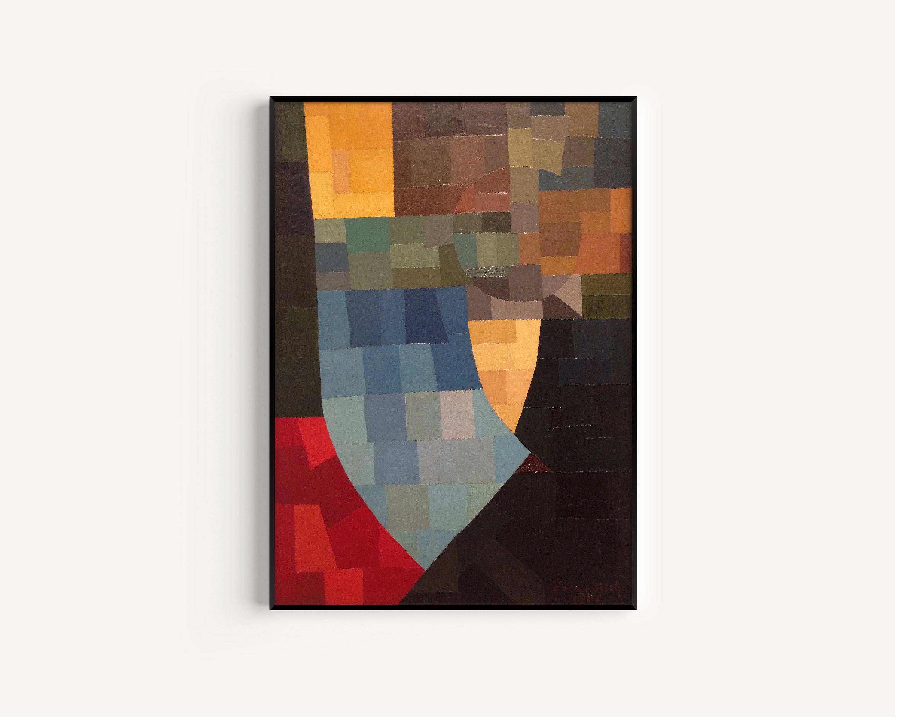 Otto Freundlich — Komposition (1930) | Abstract Mosaic in Red, Grey & Blue Fine Art Print