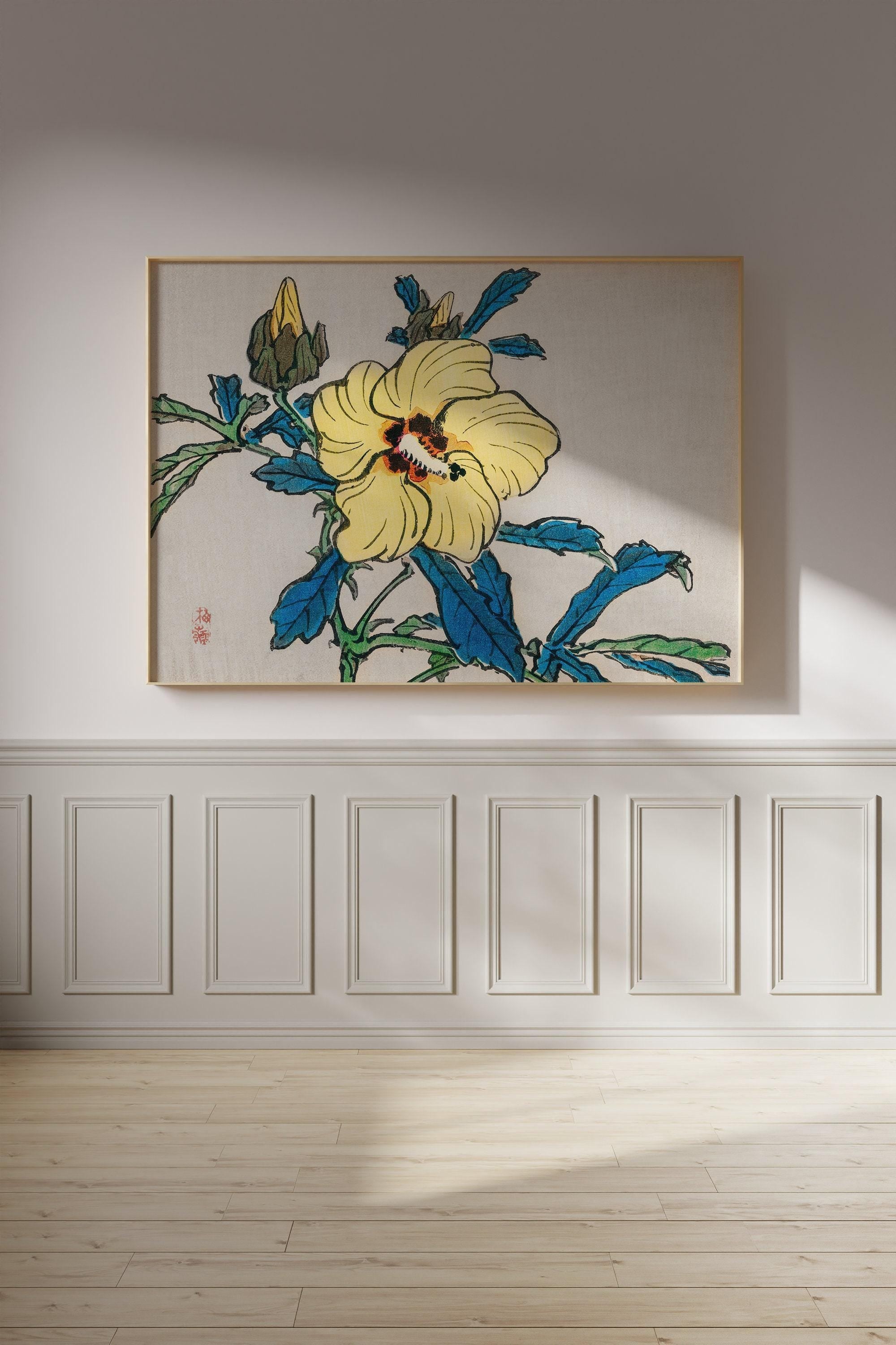 Kono Bairei - Hibiscus | PREMIUM GICLÉE PRINT | Vintage Japanese Flower Wall Art | Perfect for Home Décor or Gift (available handframed) - 9ArtPrints