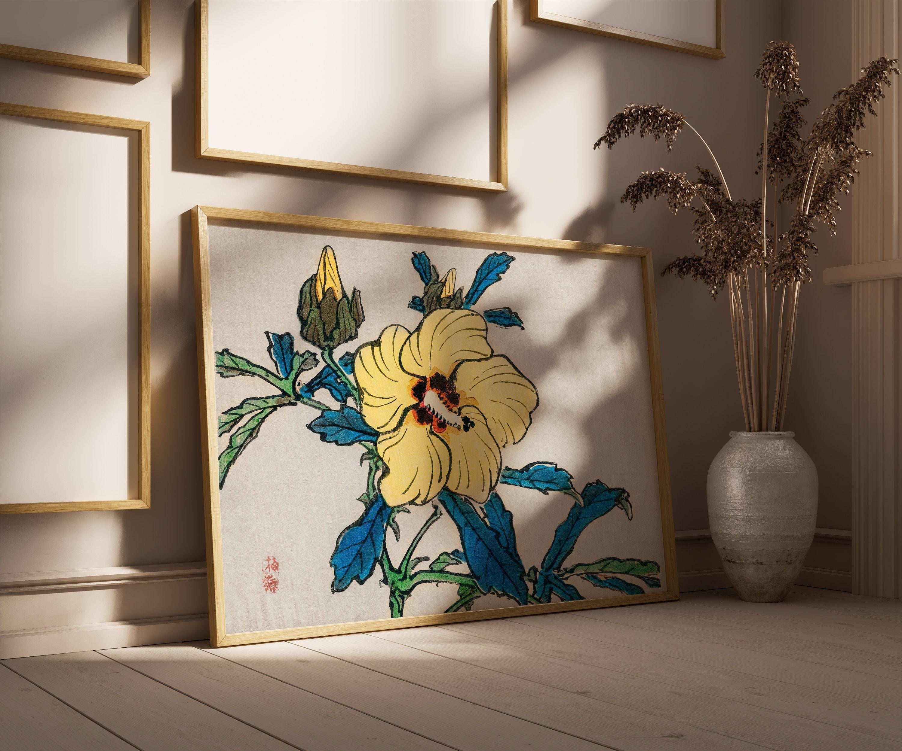 Kono Bairei - Hibiscus | PREMIUM GICLÉE PRINT | Vintage Japanese Flower Wall Art | Perfect for Home Décor or Gift (available handframed) - 9ArtPrints