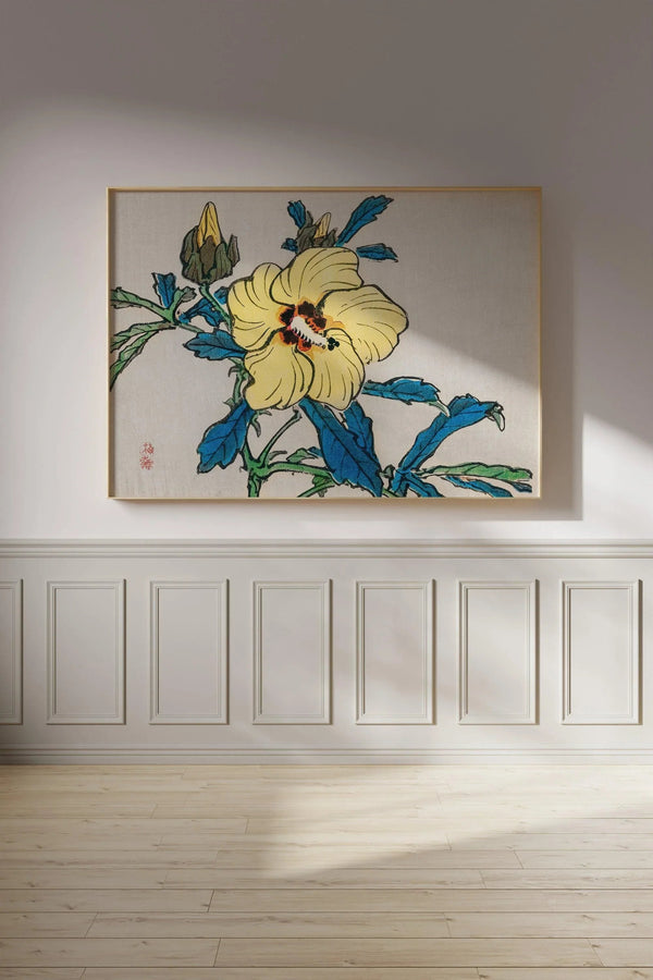 Kono Bairei — Hibiscus | Meiji Period Print