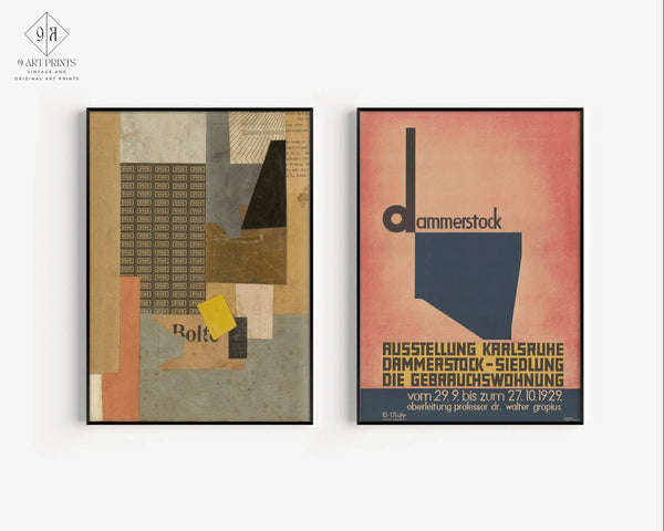 Kurt Schwitters — Statement Duo | Dadaist Constructivist Art Print