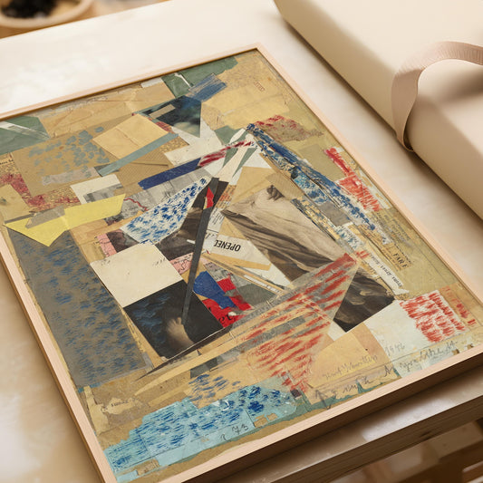 Kurt Schwitters - As You Like It | Dadaist Constructivist Mid - Century Modern Collage Art Print (available handframed or unframed) - 9ArtPrints