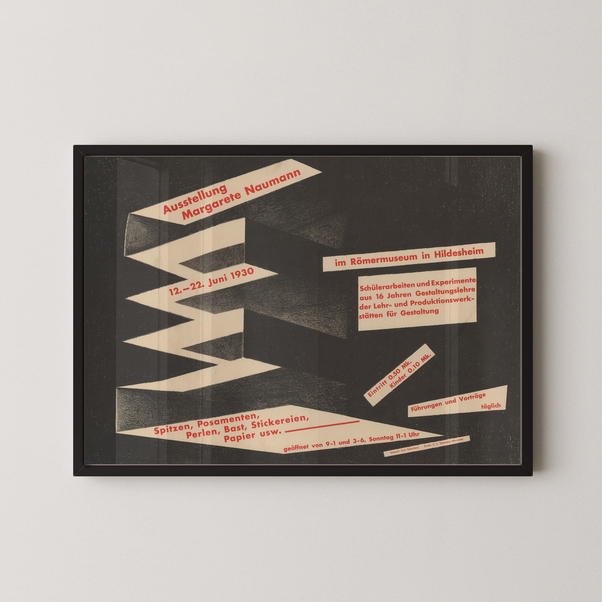 Kurt Schwitters — Ausstellung Margarete Naumann, Römermuseum Hildesheim | Fine Art Print - 9ArtPrints