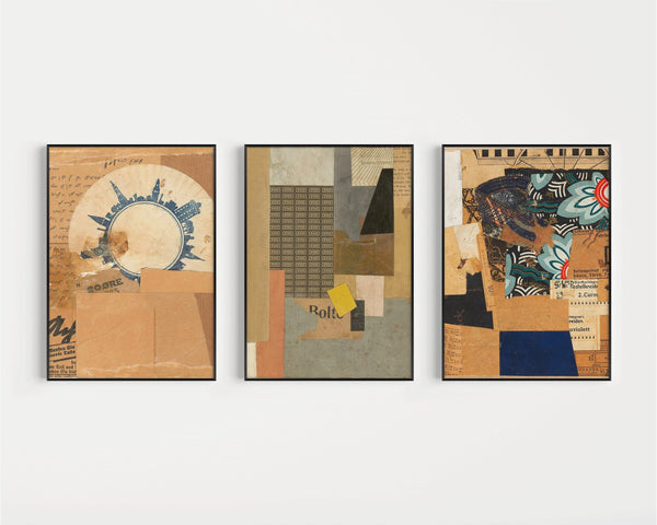 Kurt Schwitters — Statement Trio | Vintage Dadaism Constructivist Art Print