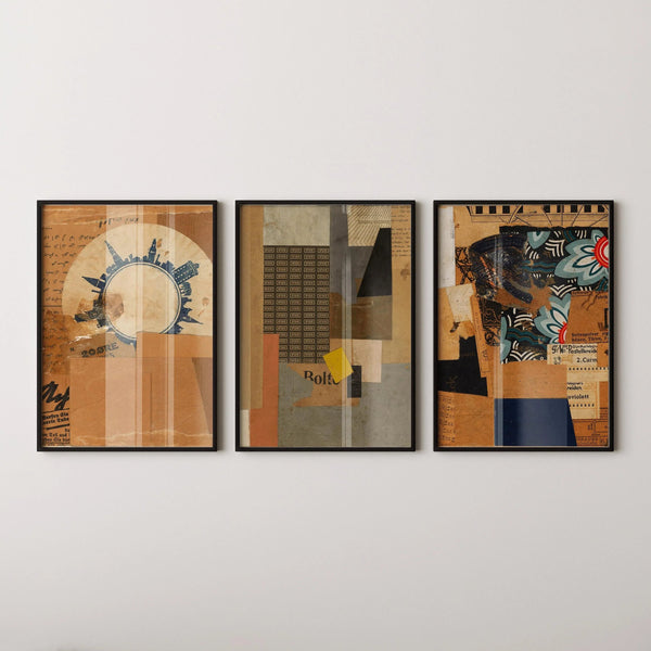 Kurt Schwitters — Statement Trio | Vintage Dadaism Constructivist Art Print