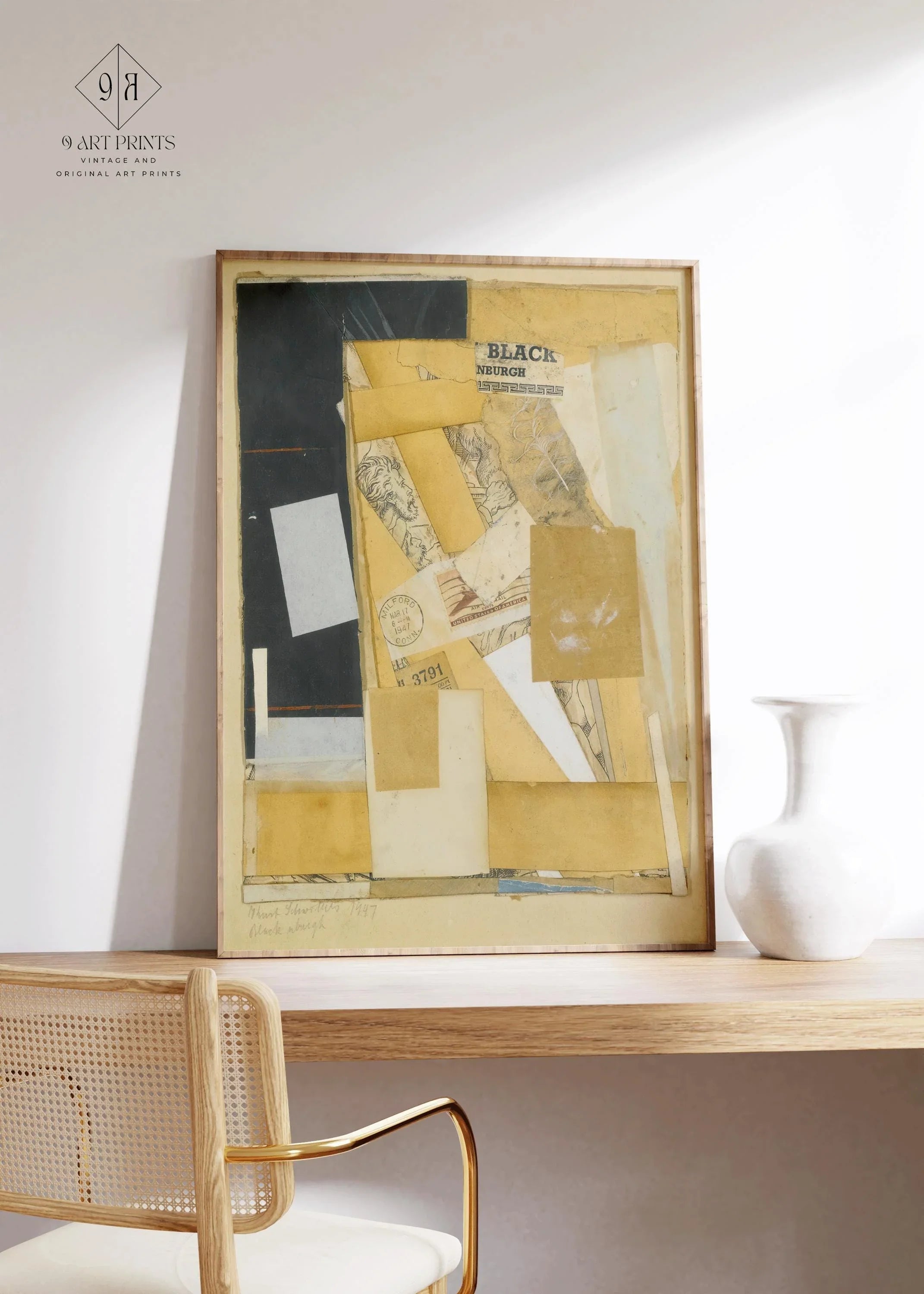 Kurt Schwitters Black NBurgh Giclee Print: Dadaist Collage Art - 9ArtPrints