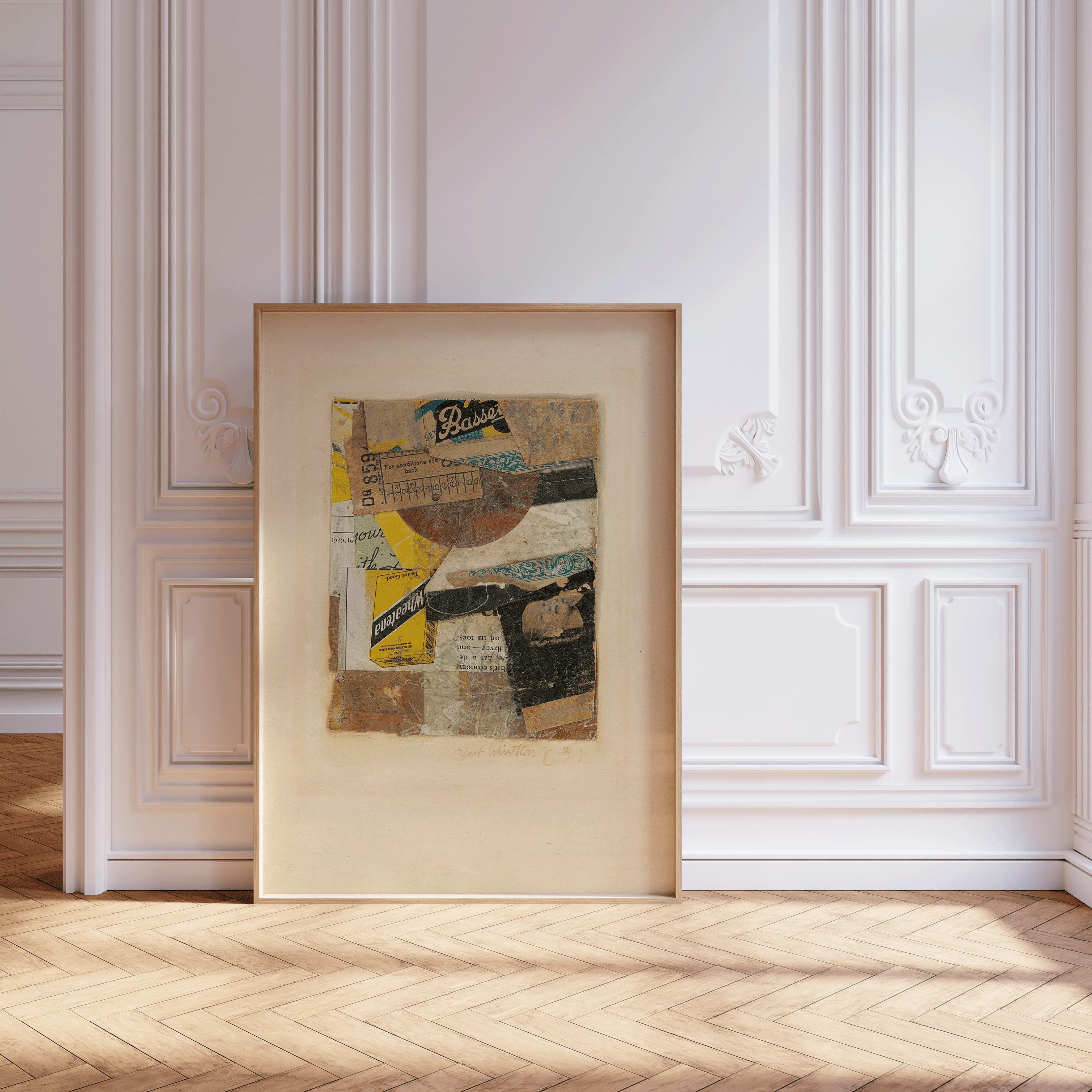 Kurt Schwitters - C 31 | Dadaist Constructivist Mid - Century Modern Collage Art Print (available handframed or unframed) - 9ArtPrints