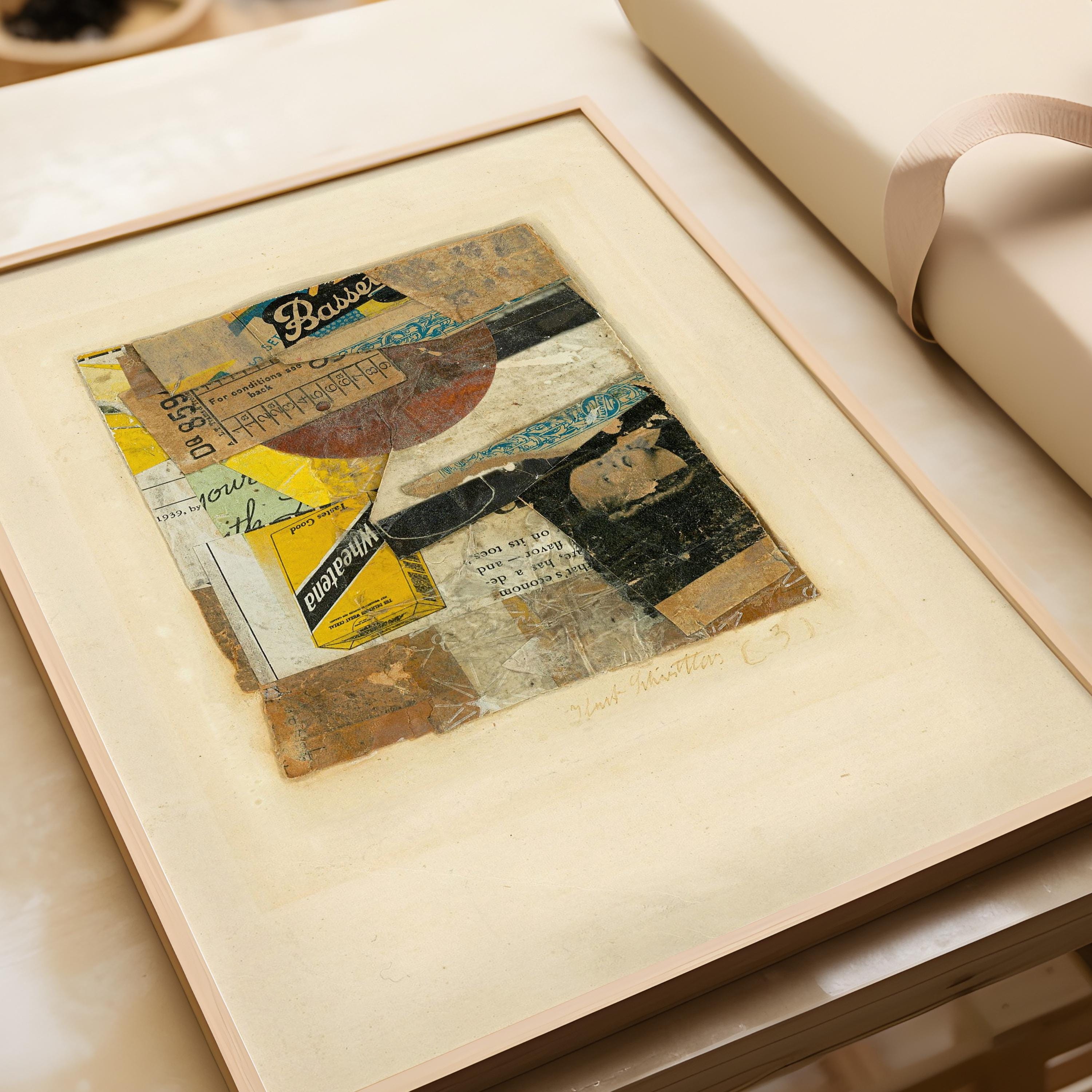 Kurt Schwitters - C 31 | Dadaist Constructivist Mid - Century Modern Collage Art Print (available handframed or unframed) - 9ArtPrints