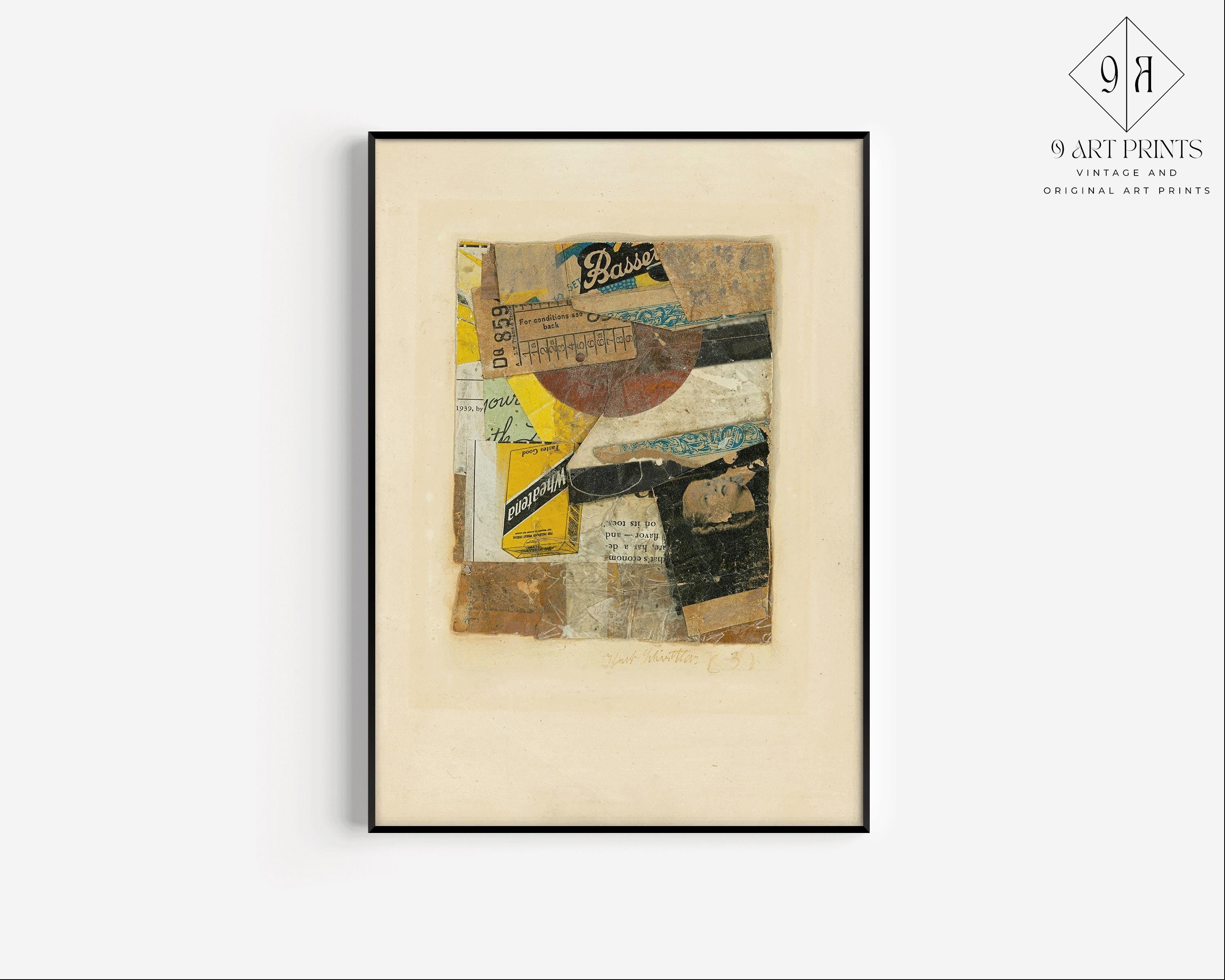 Kurt Schwitters - C 31 | Dadaist Constructivist Mid - Century Modern Collage Art Print (available handframed or unframed) - 9ArtPrints