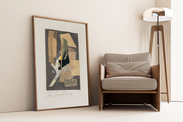 Kurt Schwitters — Collage Black Yellow and Ear | Fine Art Print