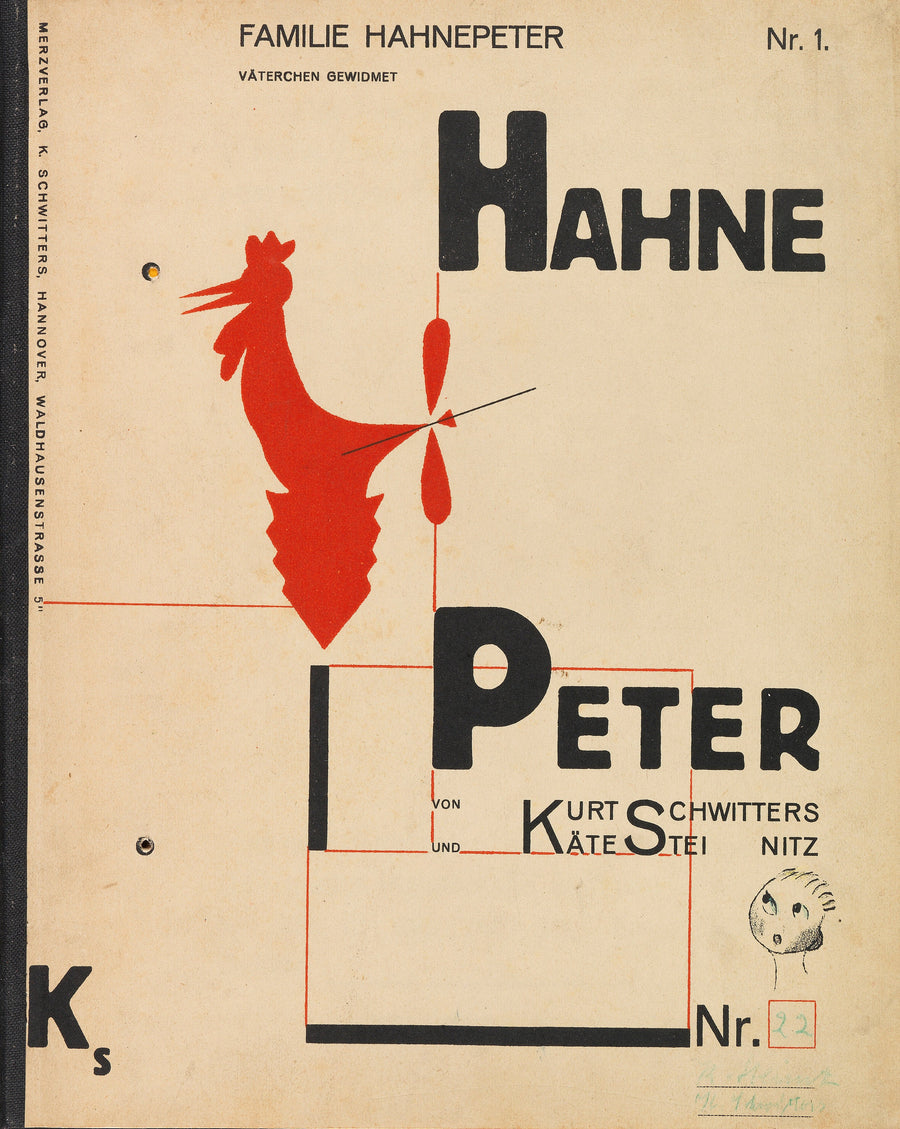 Kurt Schwitters — Hahne Peter | Fine Art Print shown to scale on a wall above a sofa