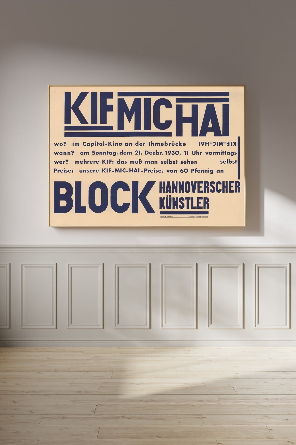 Kurt Schwitters — KIF MIC HAI, Block Hannoverscher Künstler | Fine Art Print - 9ArtPrints