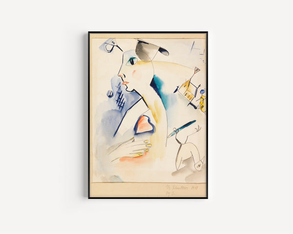 Kurt Schwitters — Mann schaaft Lilablau | Fine Art Print