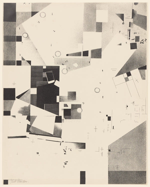 Kurt Schwitters — Merz 3. Kurt Schwitters 6 Lithos Pl.2 | Fine Art Print