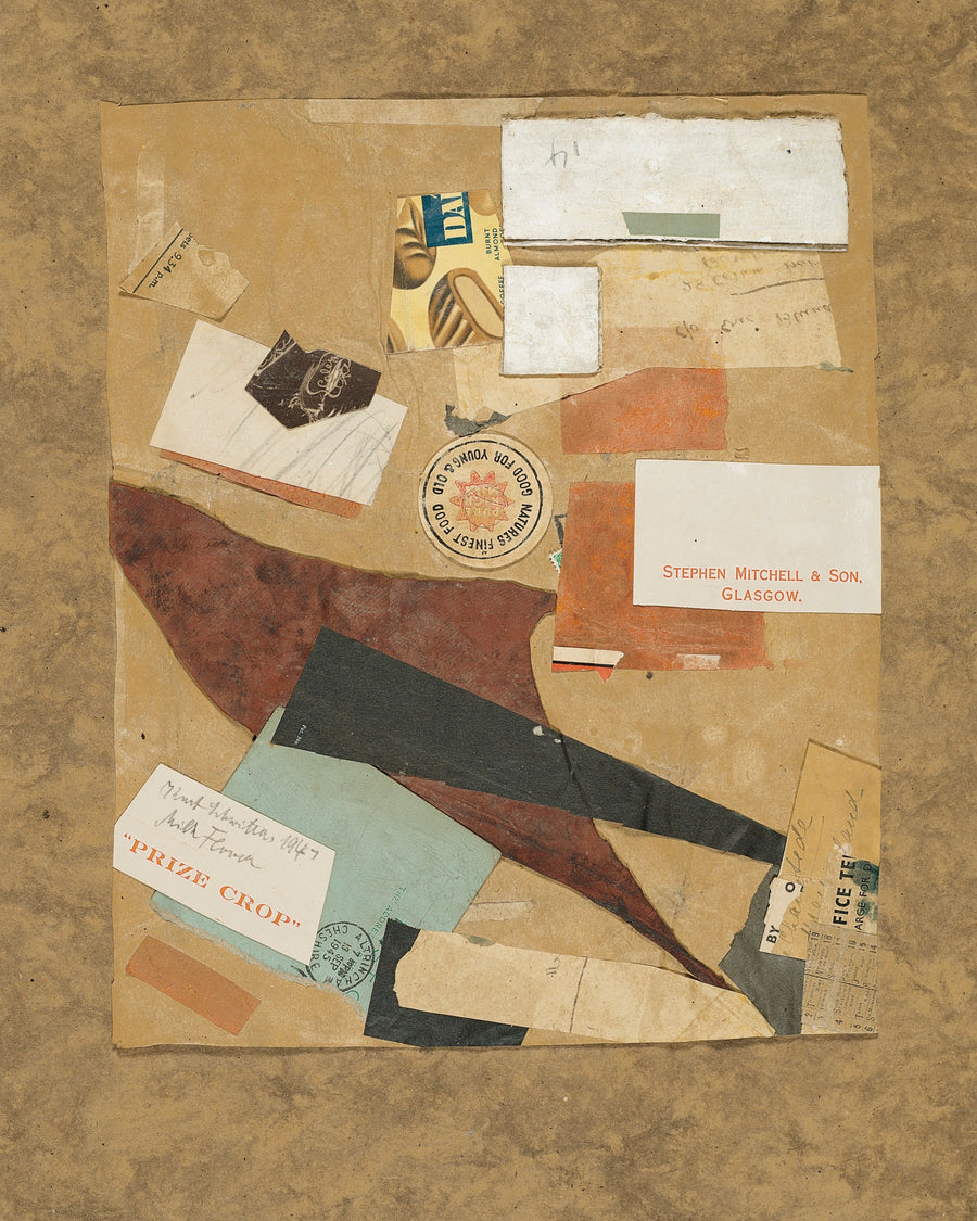 Kurt Schwitters — Milk Flower | Fine Art Print shown to scale on a wall above a sofa