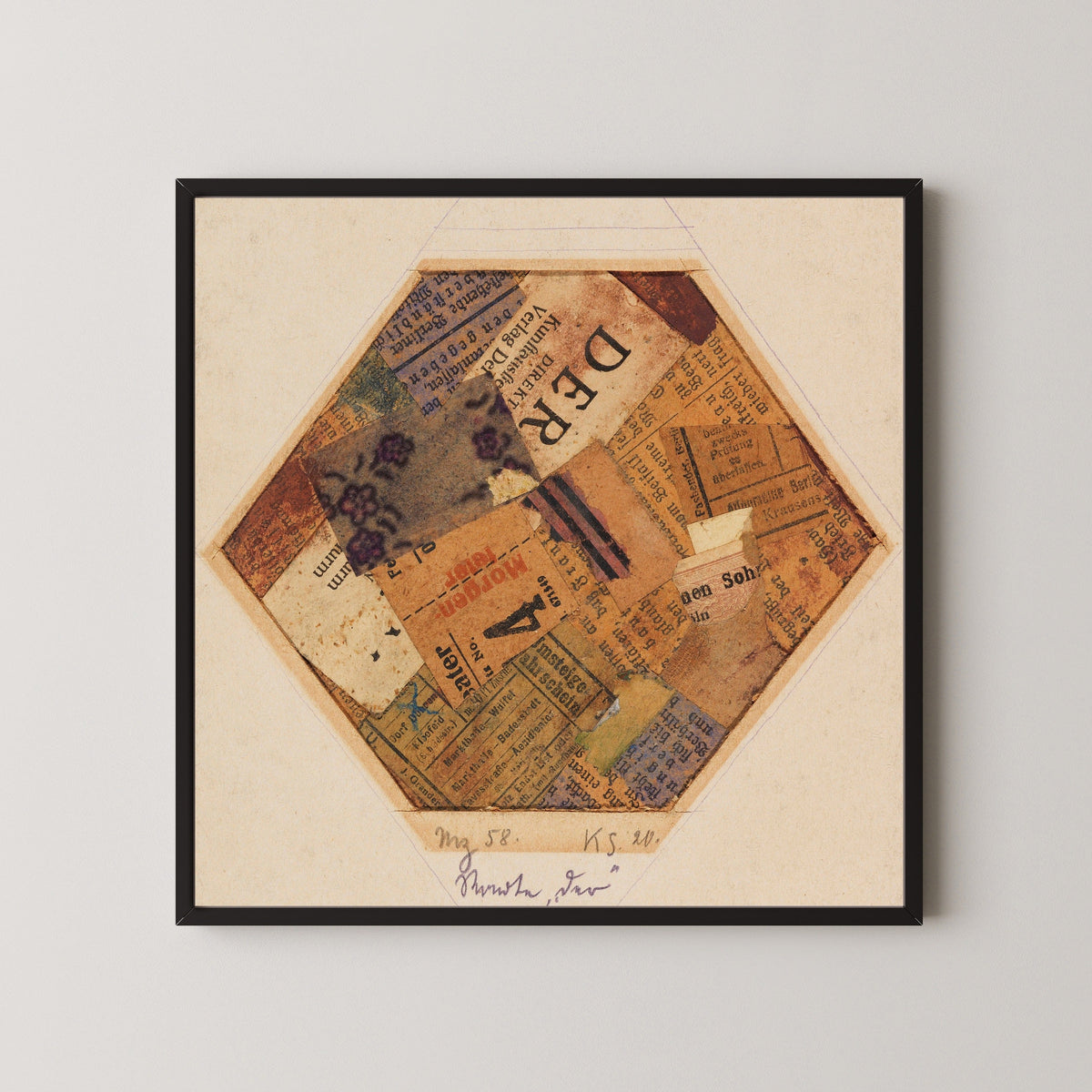 Kurt Schwitters — Mz 58, Worte 'der' | Fine Art Print - 9ArtPrints