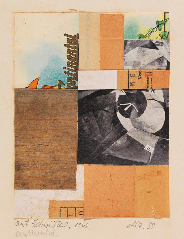 Kurt Schwitters — Mz. 59. Continental | Fine Art Print