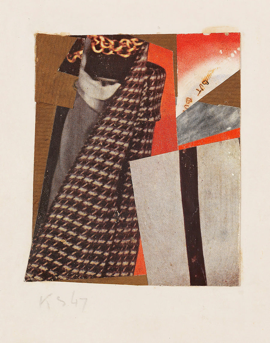 Kurt Schwitters — Ohne Titel (but but), Merzzeichnung | Fine Art Print shown to scale on a wall above a sofa