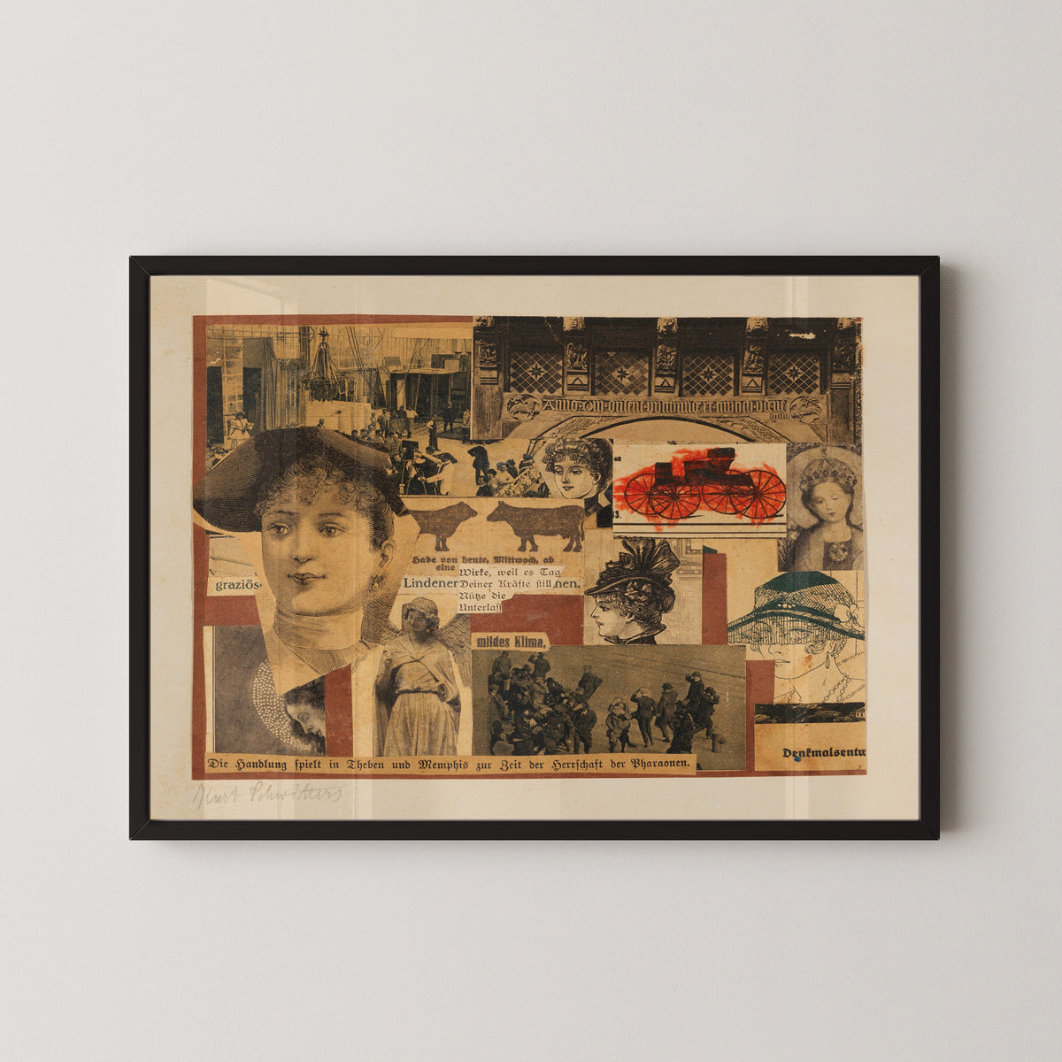 Kurt Schwitters — Ohne Titel (Die Handlung spielt in Theben) | Fine Art Print - 9ArtPrints